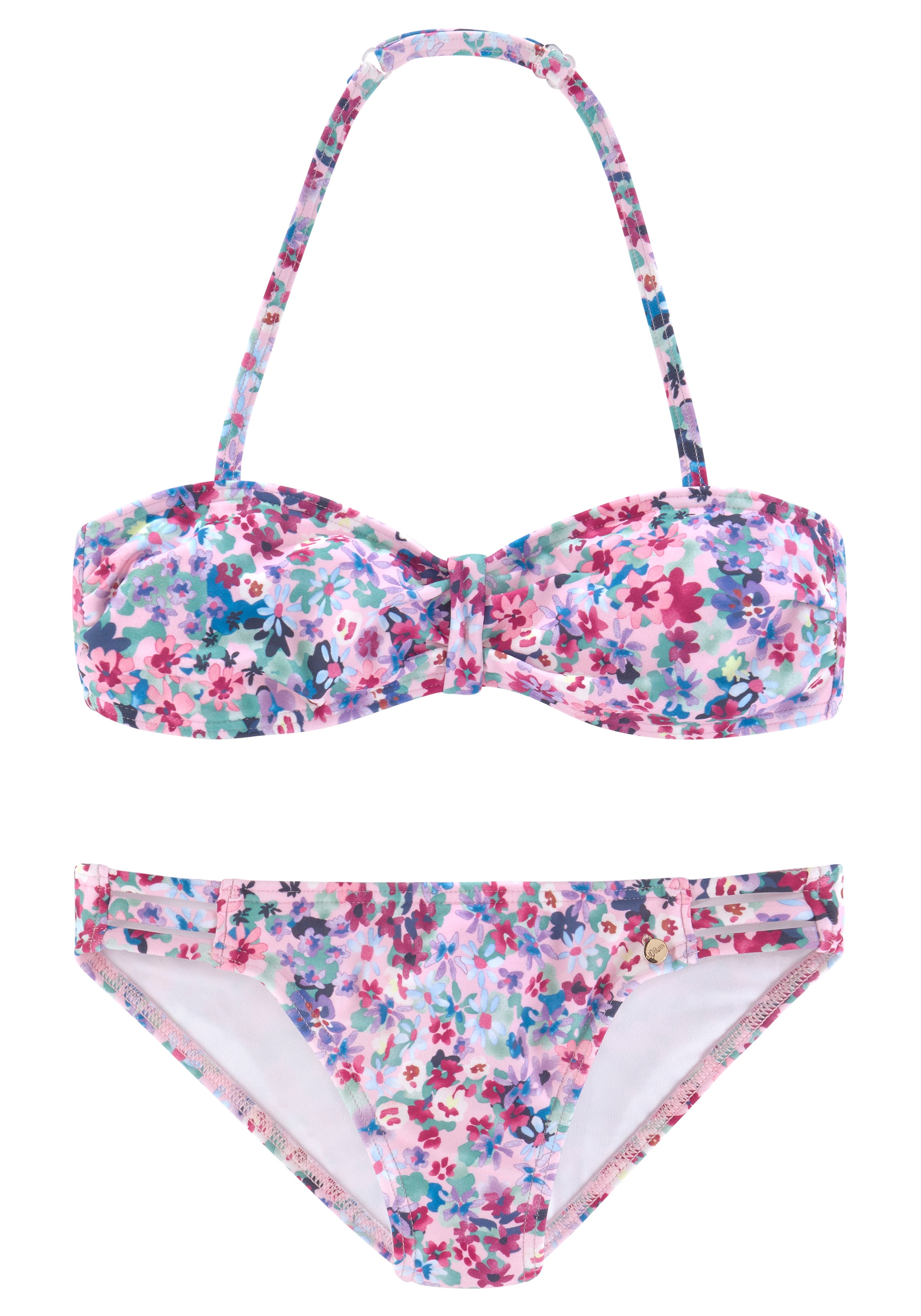 Bandeau-Bikini »Scatter Kids«, mit sommerlichem Blumendruck