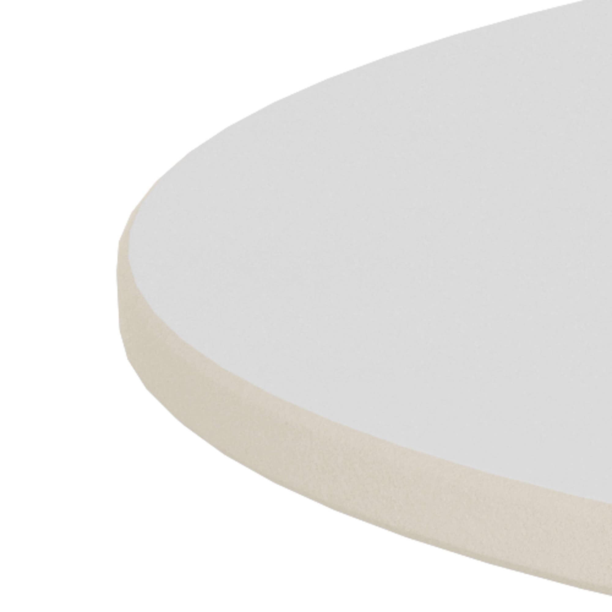 ACTONA GROUP Couchtisch »Santorini Kaffetisch - modern & stilvoll mit langlebiger Keramikplatte« Weiße Keramik, schwarzes Stahlgestell, langlebig. Ø: 70 cm