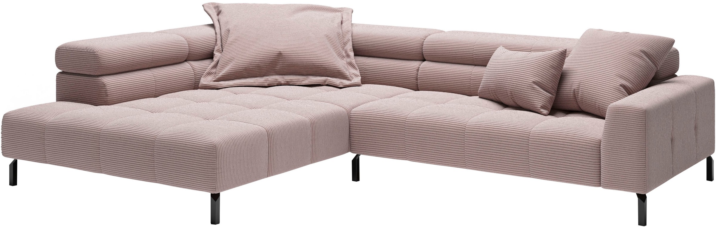 Places of Style Ecksofa »Claya, L-Form, incl. Kopfteilverstellung, Breite 311 cm«, wahlweise elektrischer Sitzvorzug