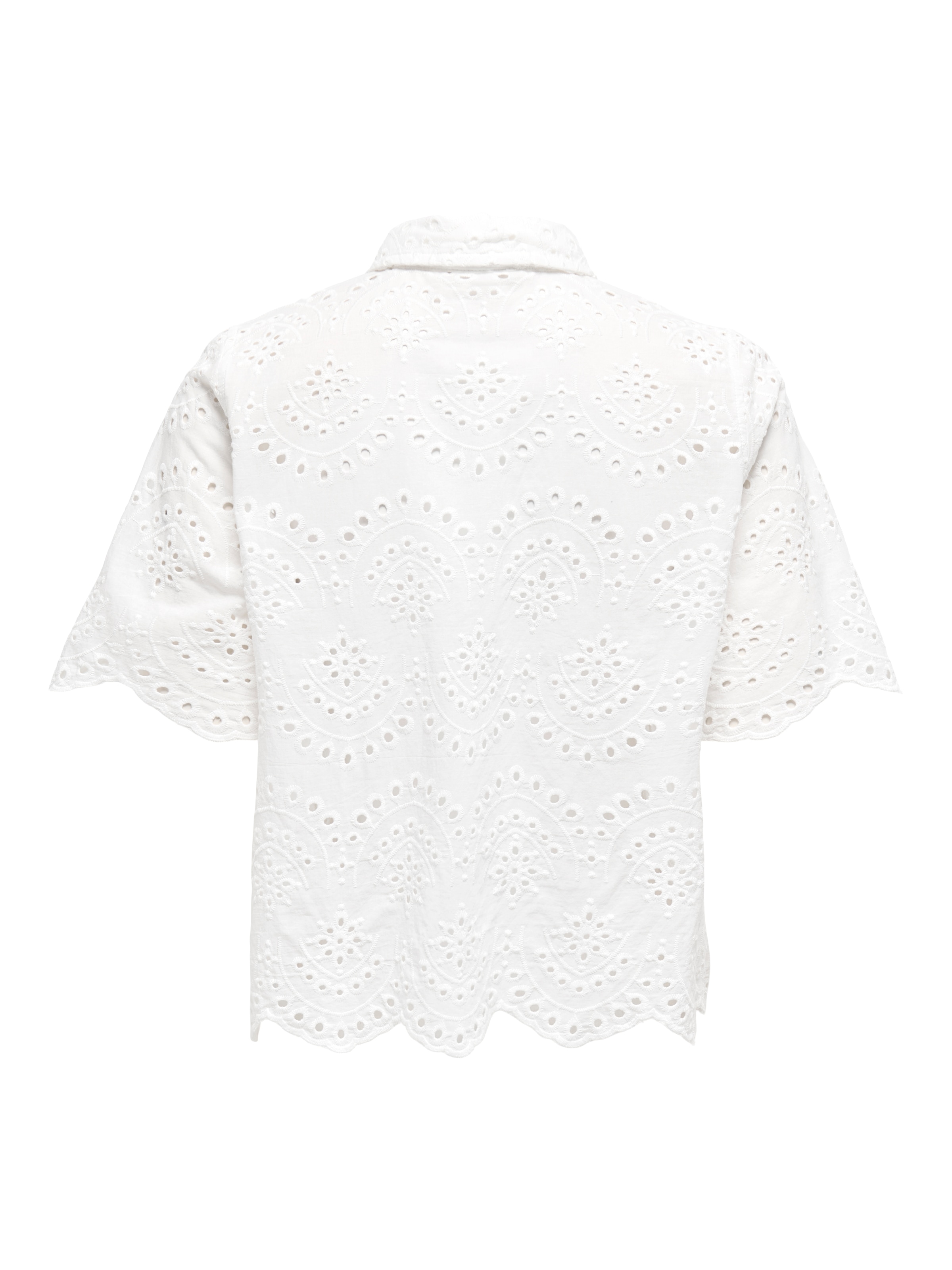 ONLY Spitzenbluse »ONLVALAIS S/S SHIRT WVN NOOS« Baumwolle, loose fit