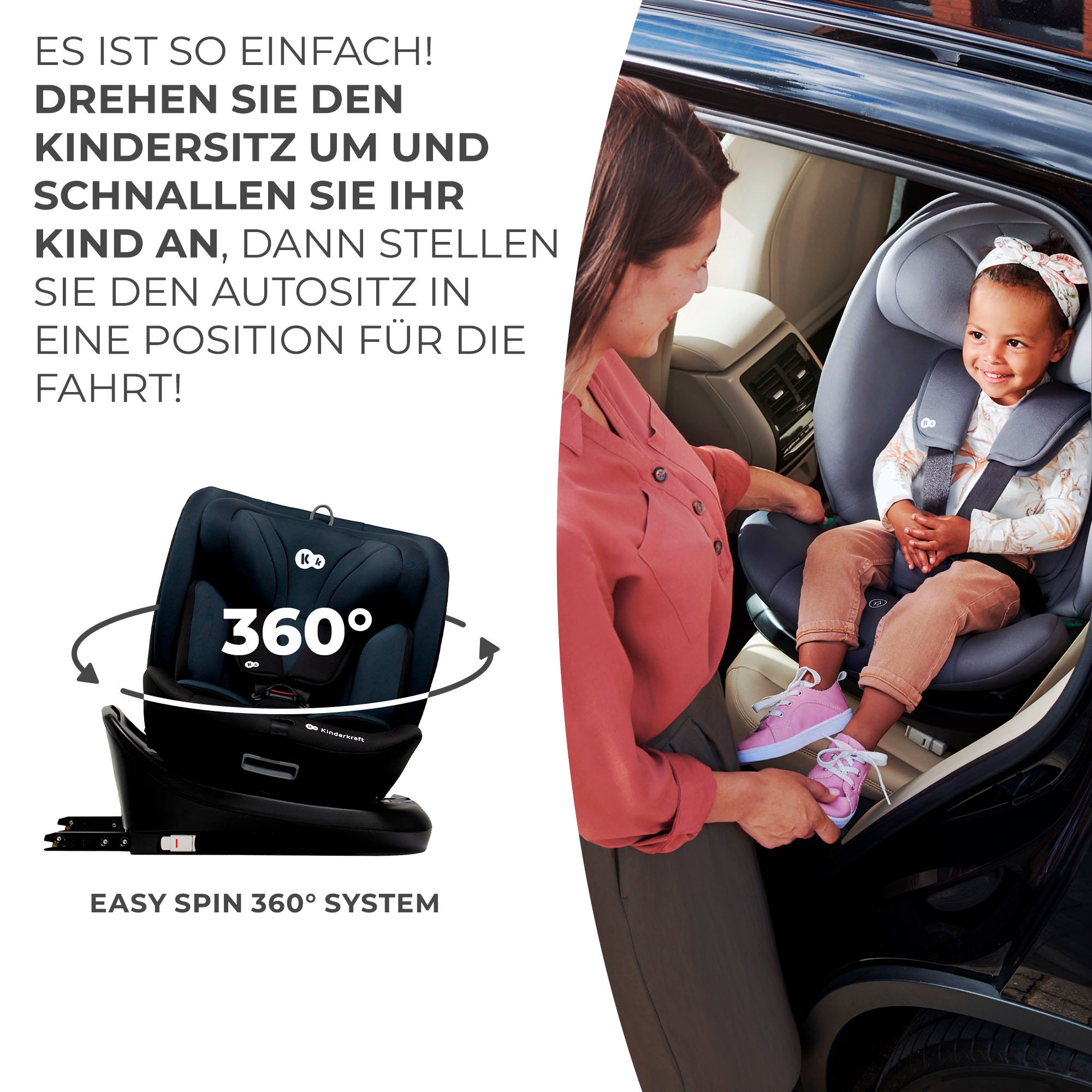 Kinderkraft Autokindersitz »I-GROW i-Size«, 360° – drehbarer Kindersitz