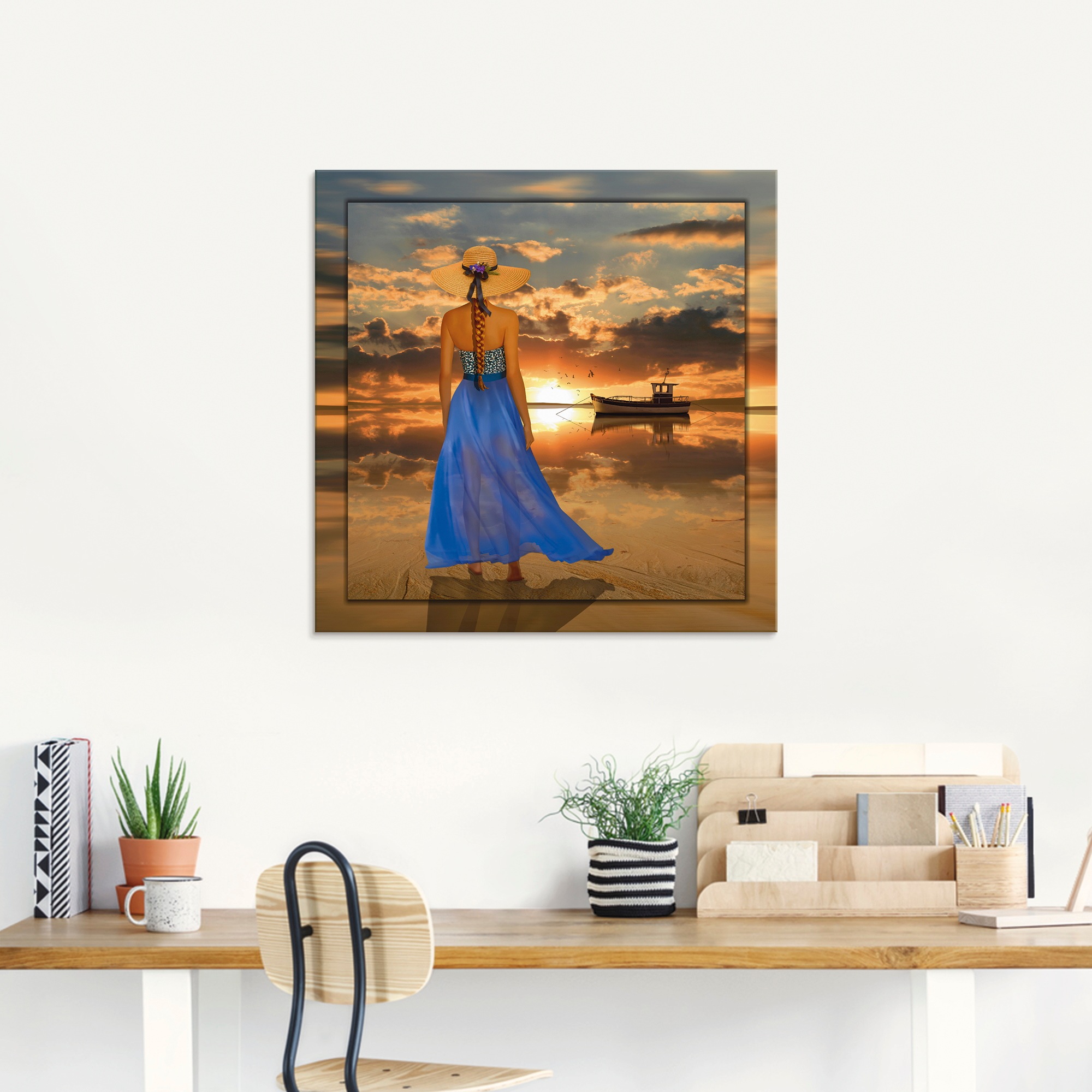 Artland Glasbild »Sommergefühle«, Frau, (1 St.), in verschiedenen Größen