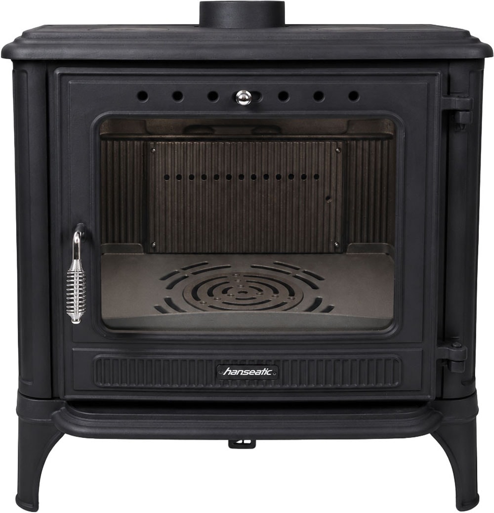 Hanseatic Kaminofen »Castor XXL, Gussofen mit Beige emaillierten Seiten für 50cm Holz« Großer Feuerraum