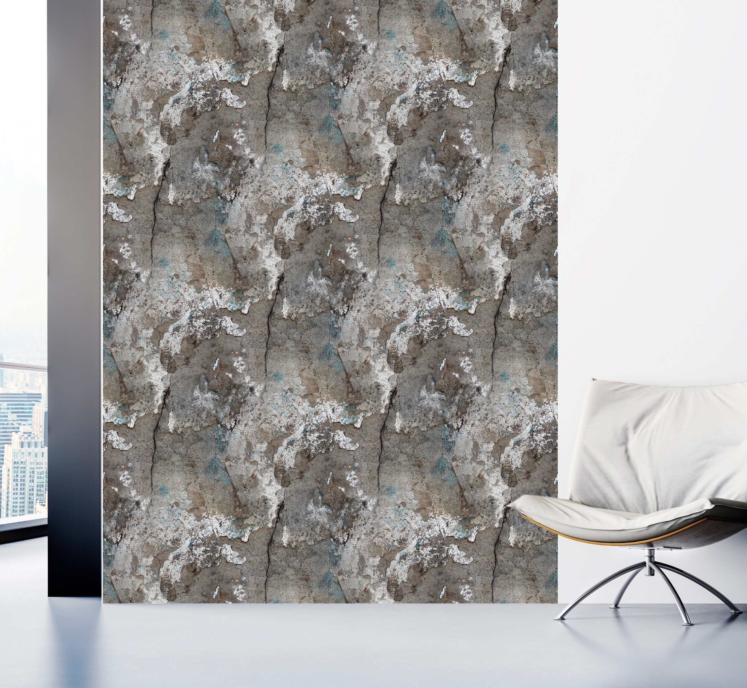 queence Vinyltapete »Zagadu«, Steinoptik, 90x250cm, selbstklebend, kinderleichte Anbringung, Sticker