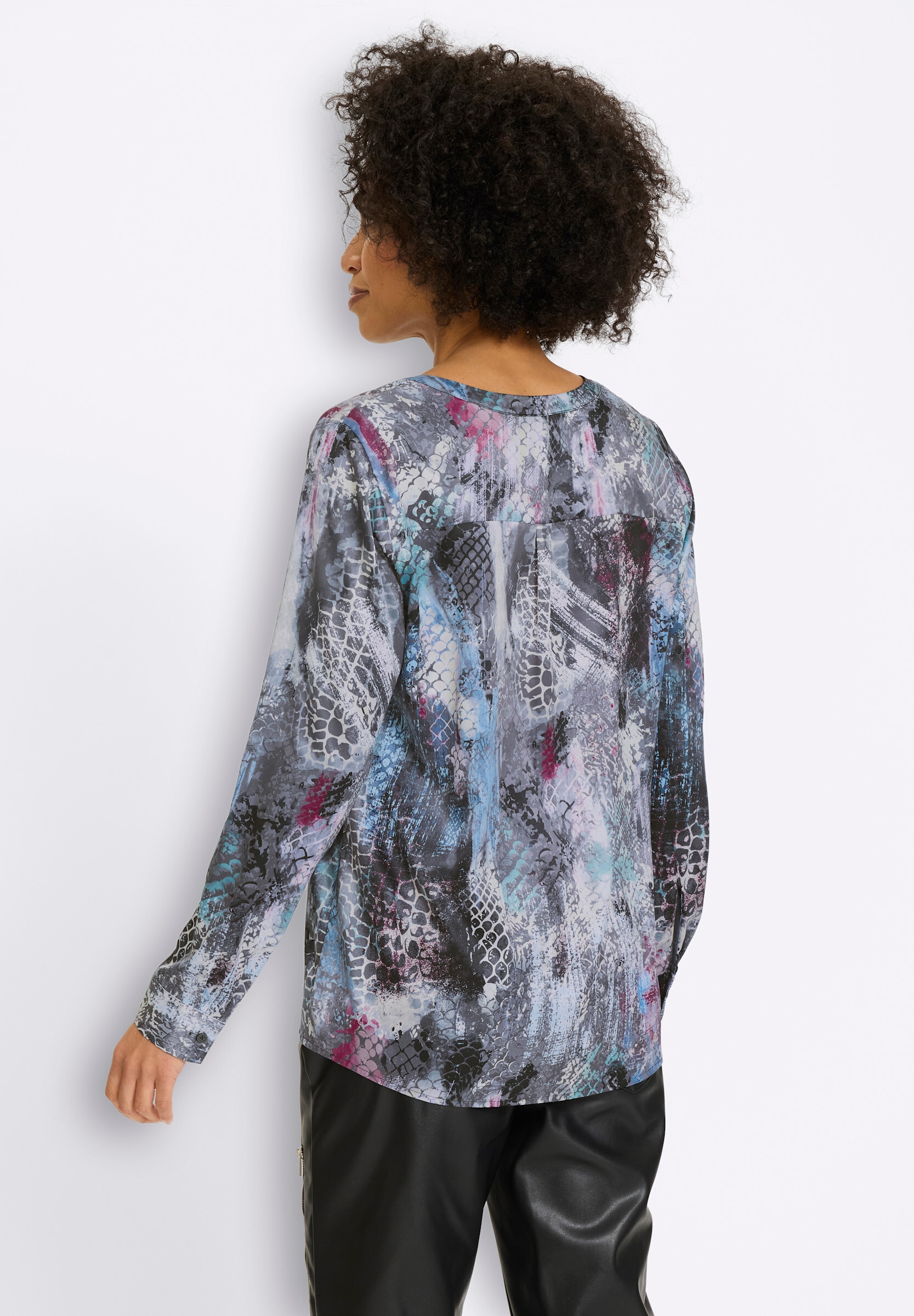 heine Klassische Bluse »Druckbluse Druckbluse mit grafischem Dessin«