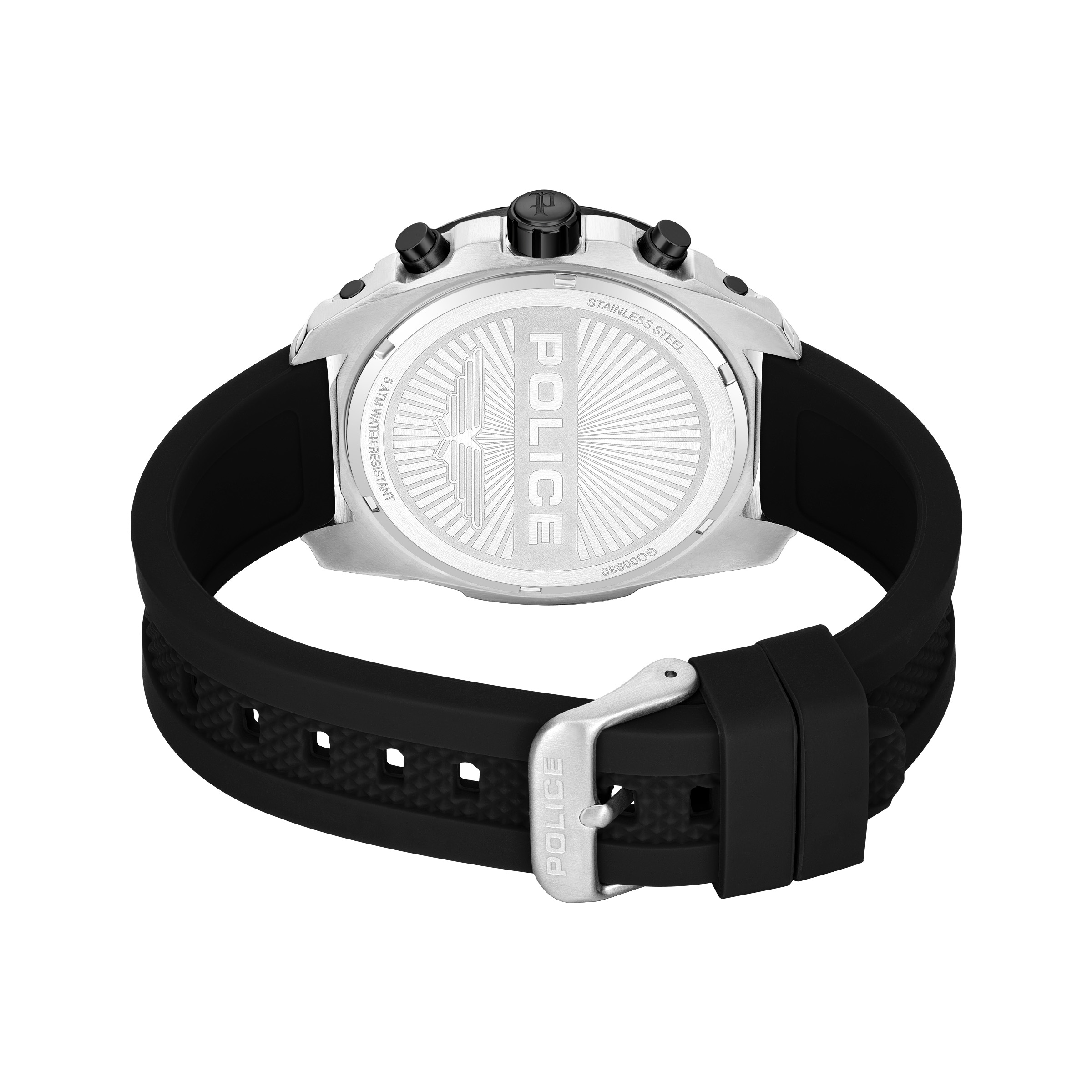 Police Chronograph »Wyvern« Quarzuhr, Armbanduhr, Herrenuhr, Silikonarmband, analog, Stoppfunktion