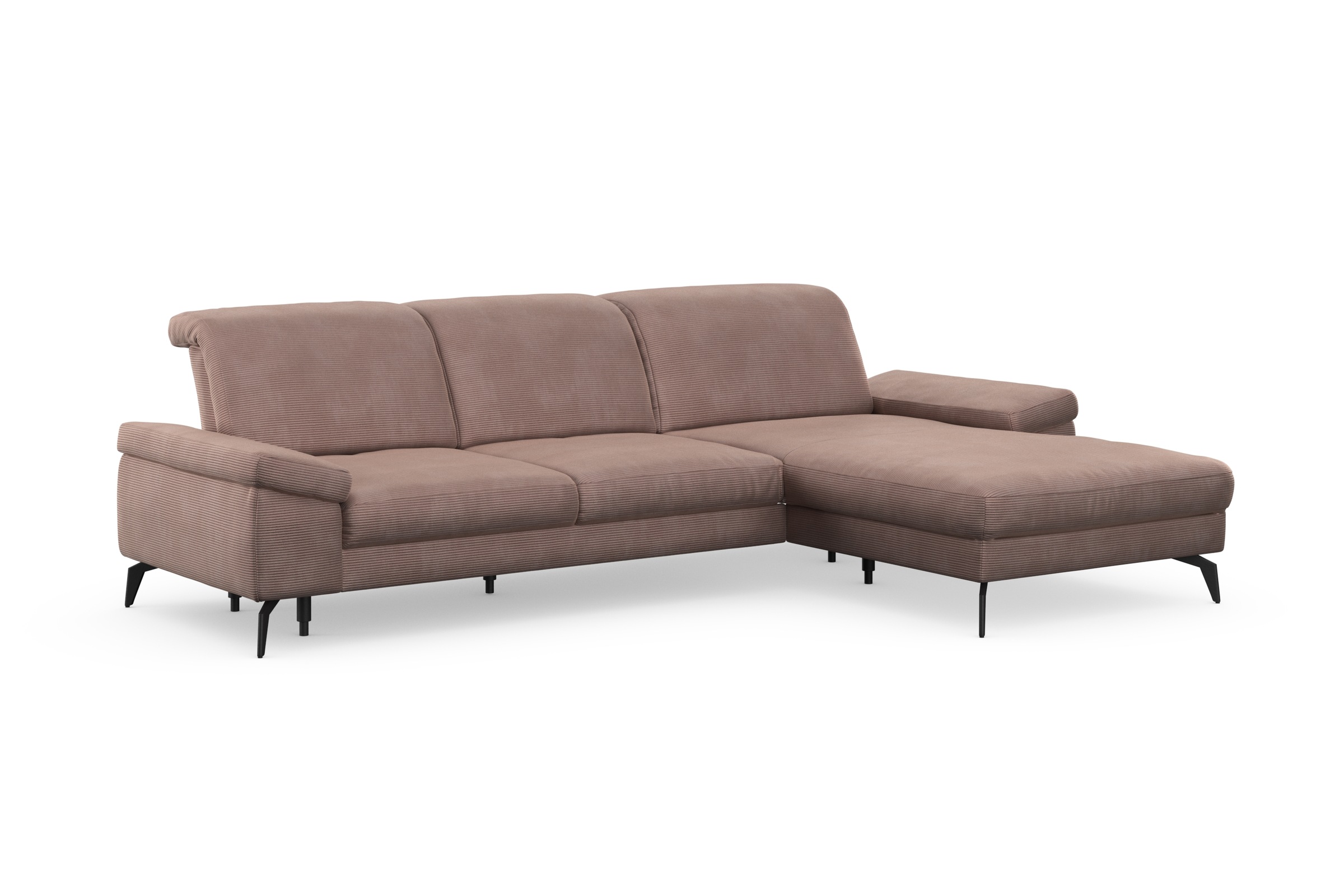 sit&more Ecksofa »Cabana L-Form«, Recamiere, wahlweise mit Sitztiefen-, Armlehnen- und Kopfteilfunktion