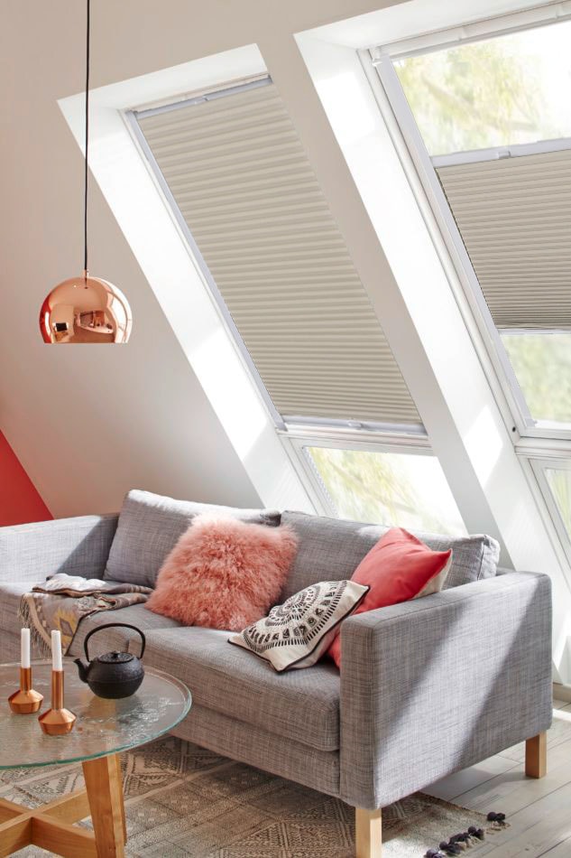 sunlines Dachfensterplissee »StartUp Style Honeycomb TL«, Lichtschutz, verspannt, mit Führungsschienen