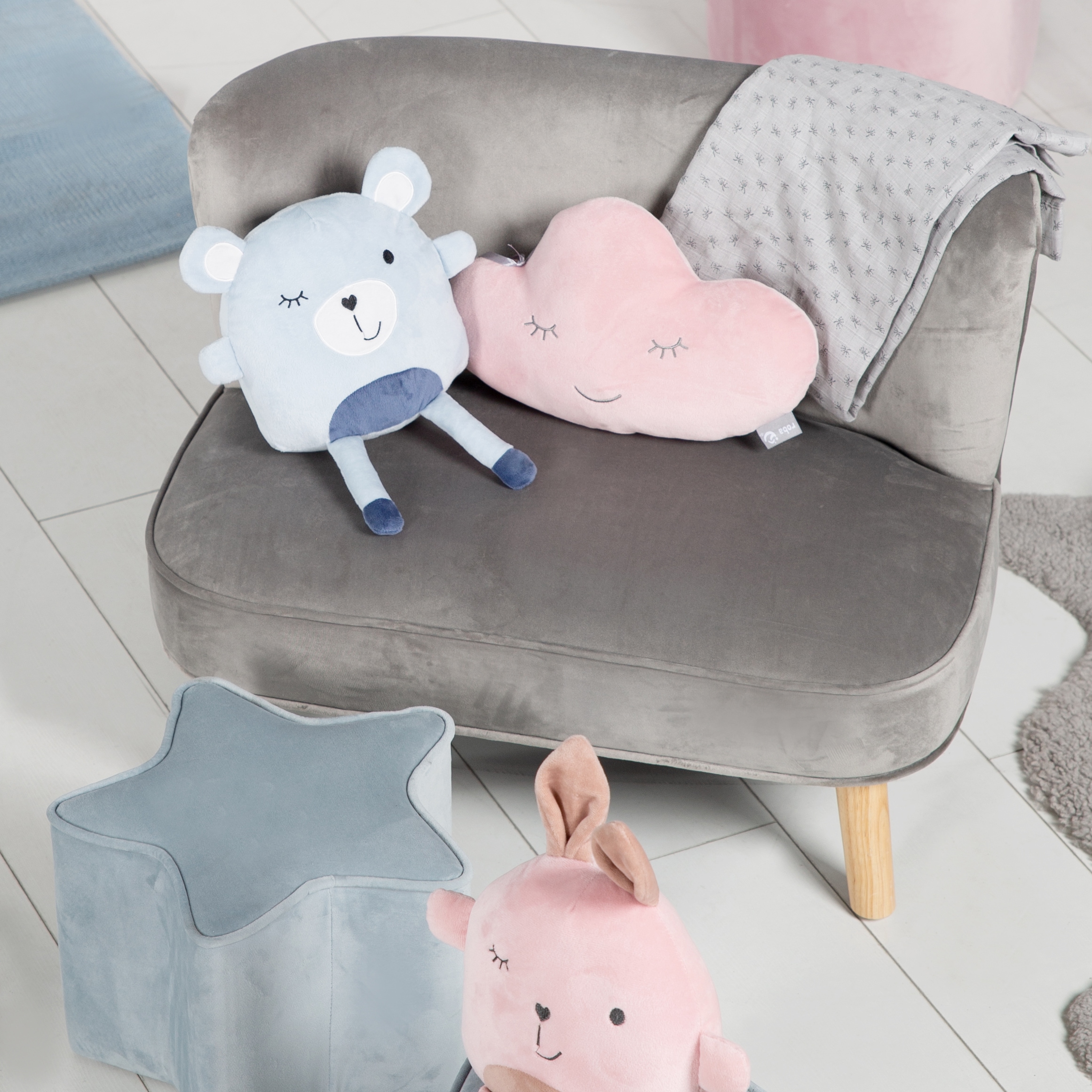 »Lil ♕ Holzfüßen Kindersofa Sofa«, roba® bei mit