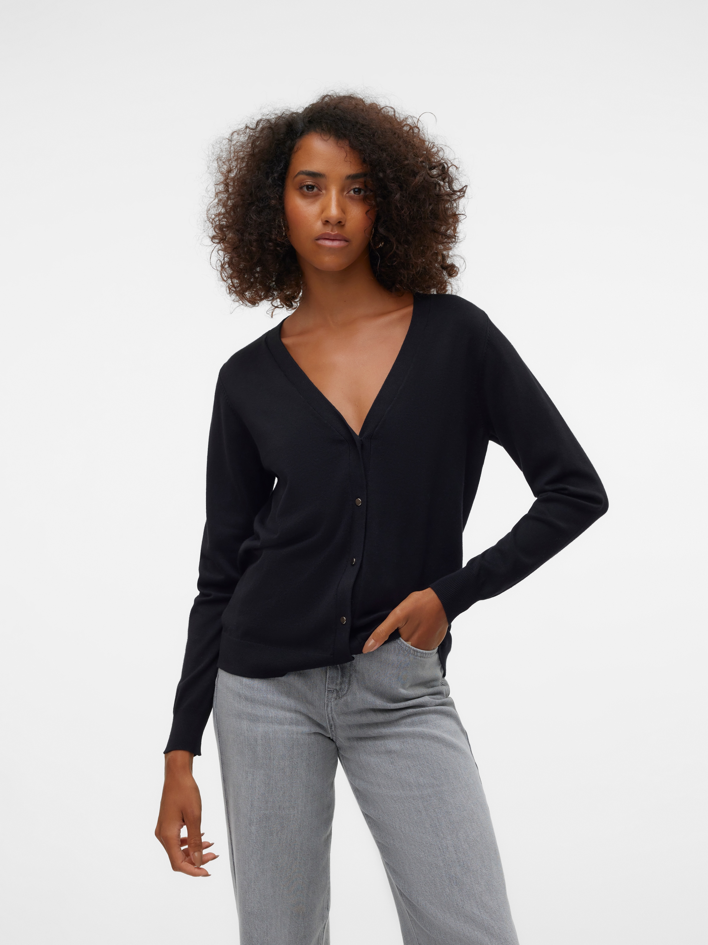Vero Moda Strickjacke »VMSILJE LS V-NECK CARDIGAN GA NOOS«
