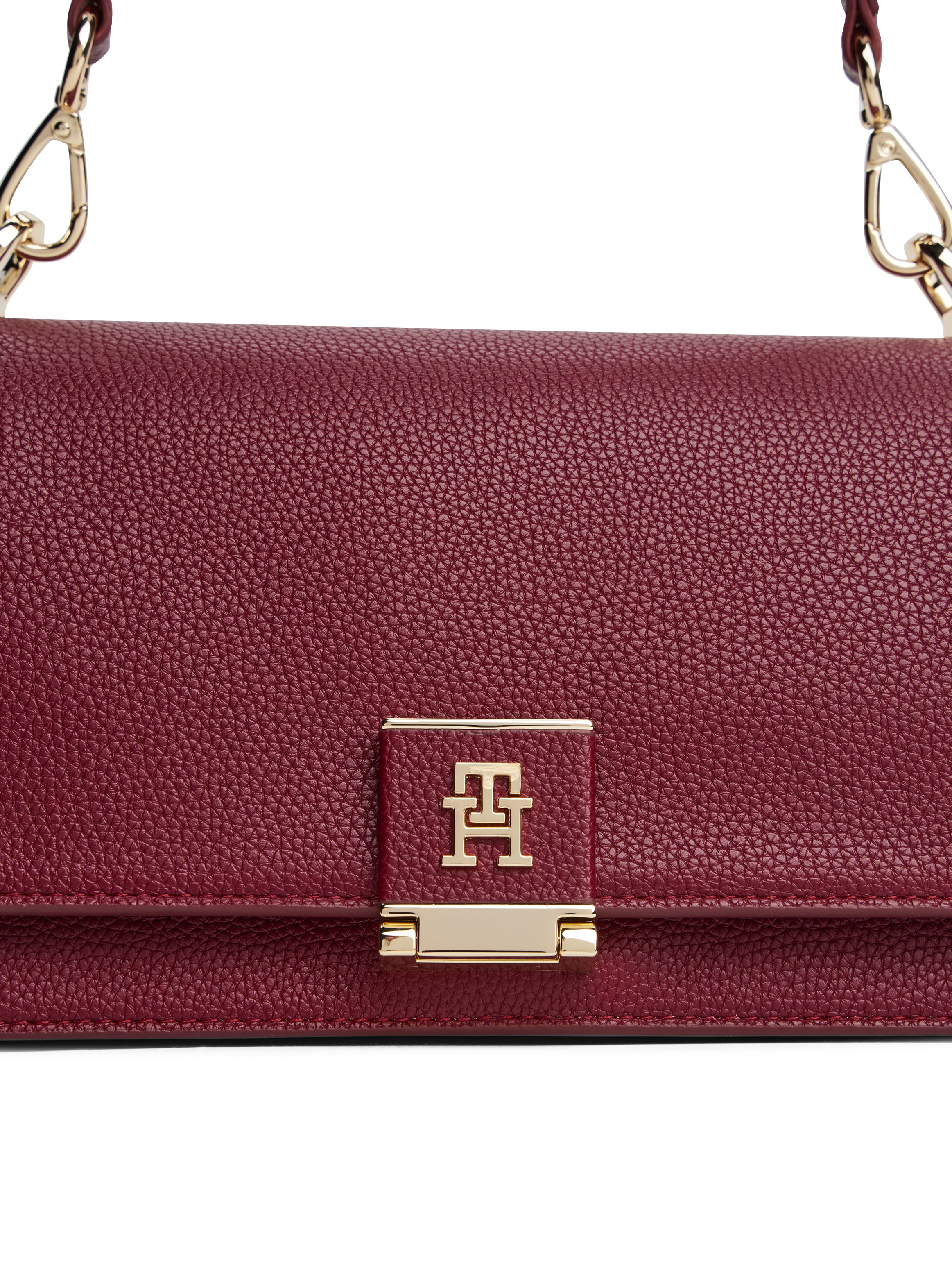 Tommy Hilfiger Umhängetasche »TH HER MED CROSSOVER« , Damen Tragetasche, Schultertasche mit goldfarbenem Steckverschluss