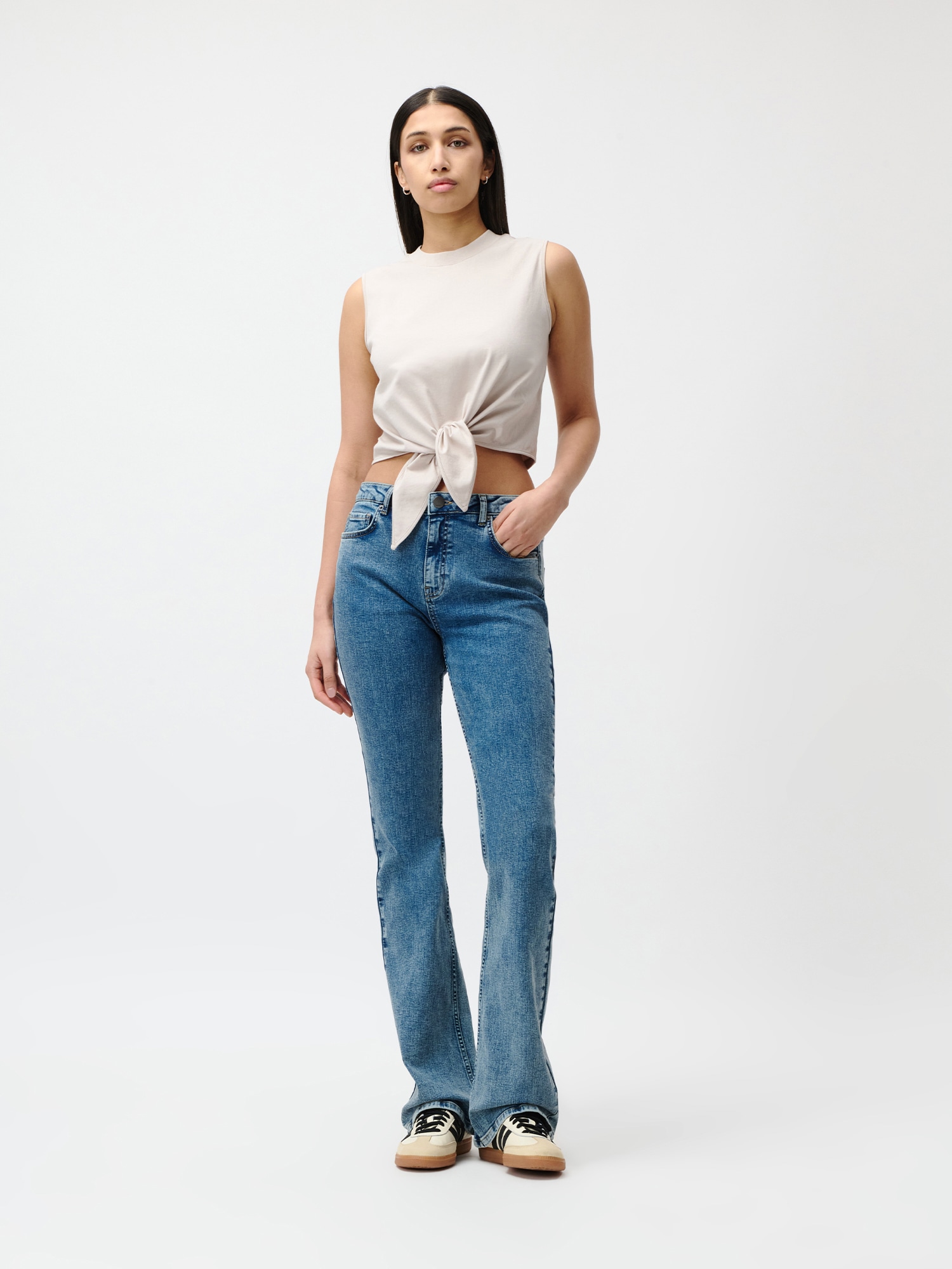 LeGer Shirttop »Tabea, LeGer by Lena Gercke« mit Knoten-Details vorne, normale Passform