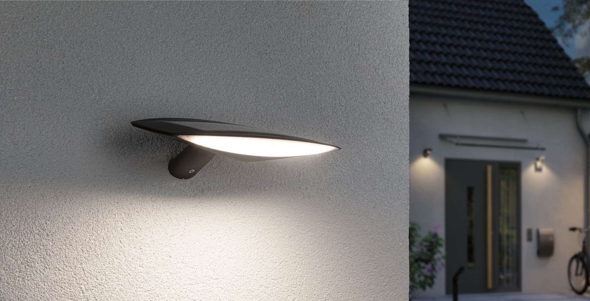 Paulmann Außen-Wandleuchte »Kiran«, 1 flammig, Leuchtmittel LED-Modul | LED fest integriert, LED-Modul, Anthrazit IP44 180lm Warmweiß mit Bewegungsmelder