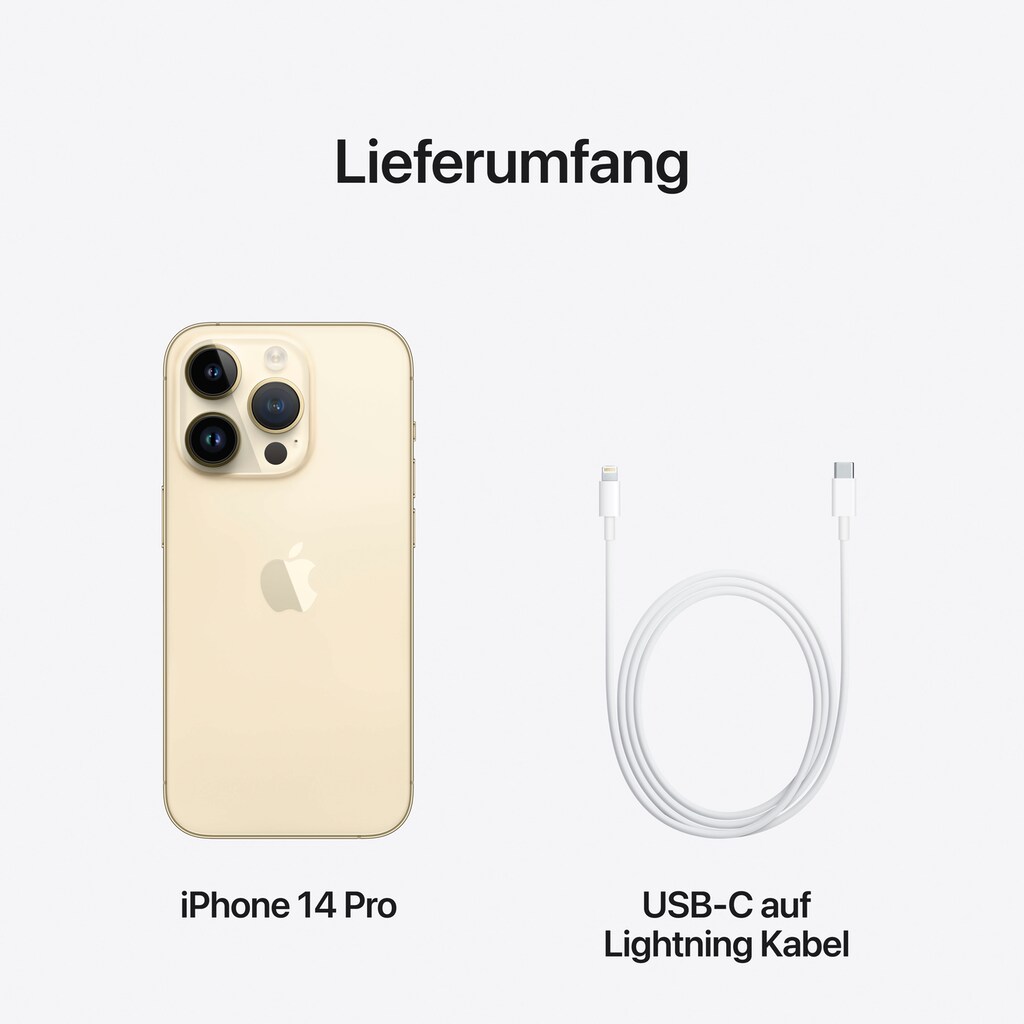 Apple Smartphone »iPhone 14 Pro 1TB«, gold, 15,5 cm/6,1 Zoll, 1024 GB Speicherplatz, 48 MP Kamera