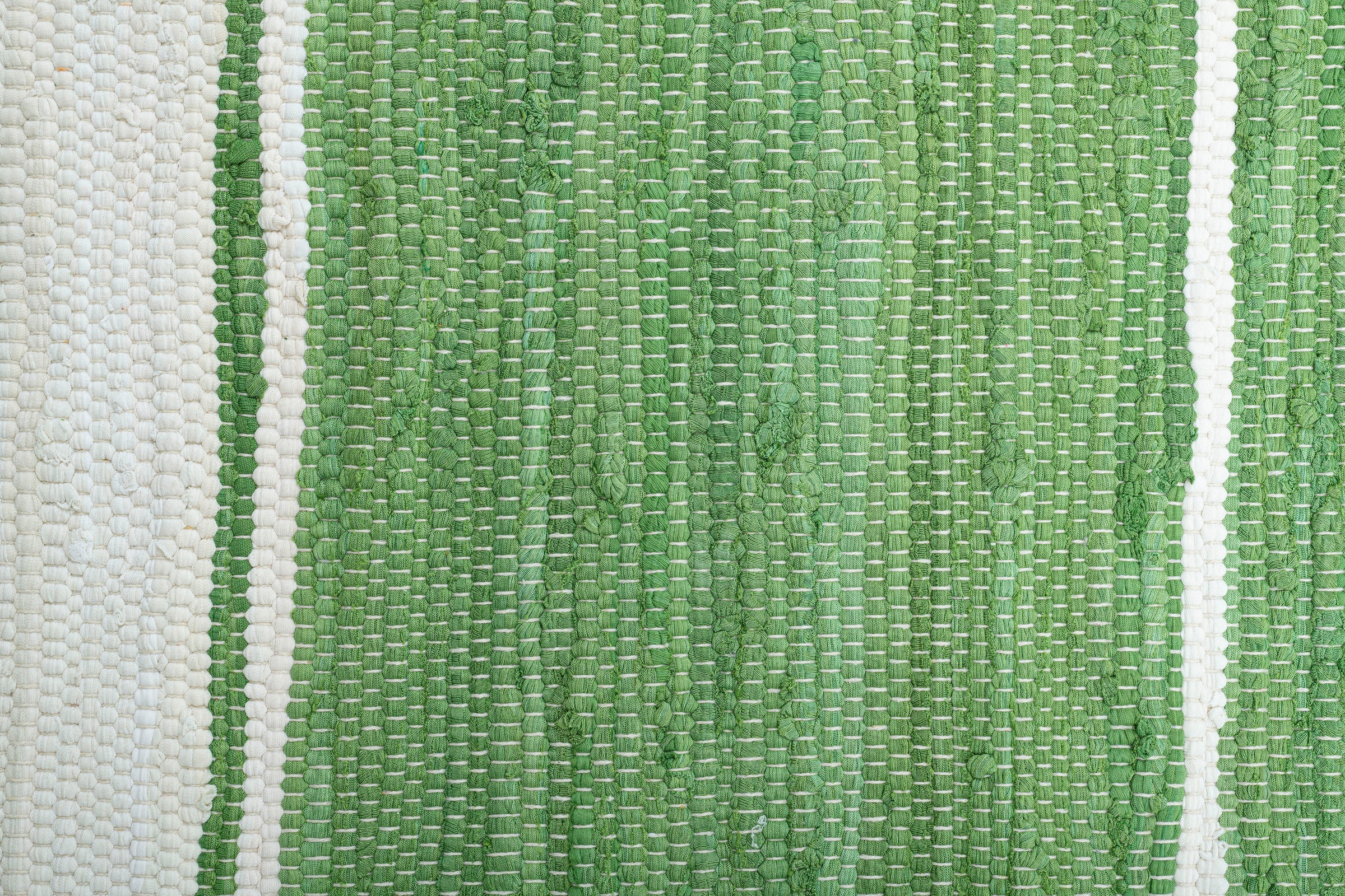 THEKO Teppich »Stripe Cotton«, rechteckig, 5 mm Höhe, Flachgewebe, gestreift, reine Baumwolle, handgewebt, mit Fransen