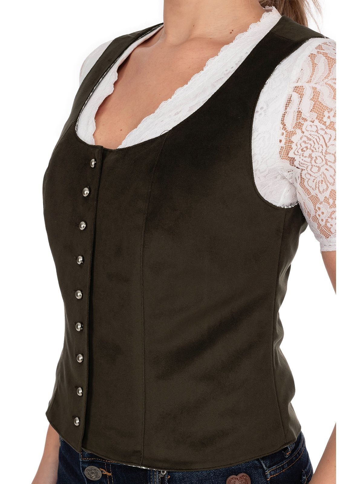 OS-Trachten Trachtenbluse »Mieder 453001-3060«
