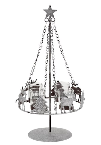 my home Adventsleuchter »Weihnachtsdeko«, Metall, inkl. 4 Glaswindlichtern kaufen