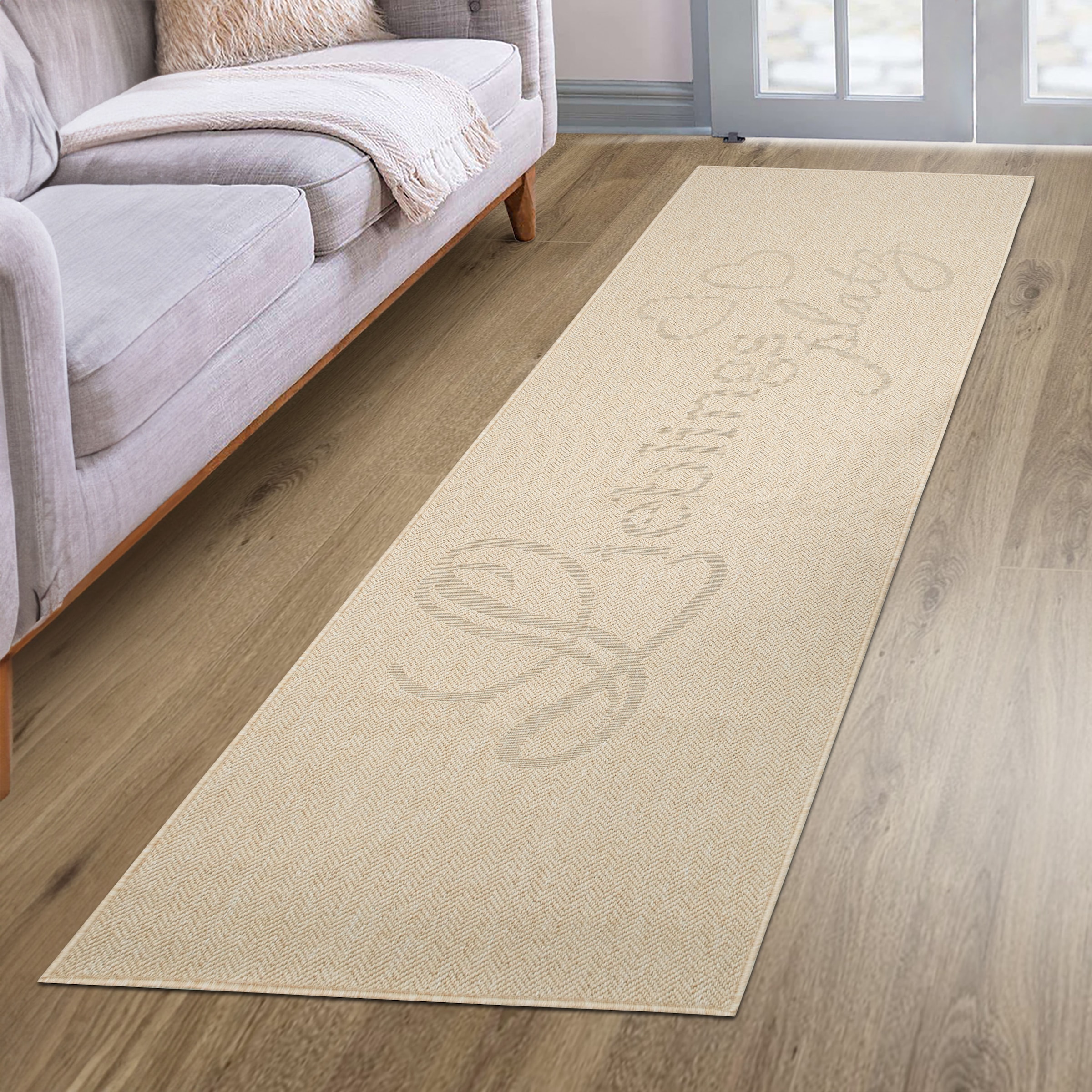 OTTO home Läufer »Lieblingsplatz, mit Schriftzug, In- und Outdoor geeignet« rechteckig 5 mm Höhe Wetterfest, UV-beständig, Küchenläufer, Camping, Balkon