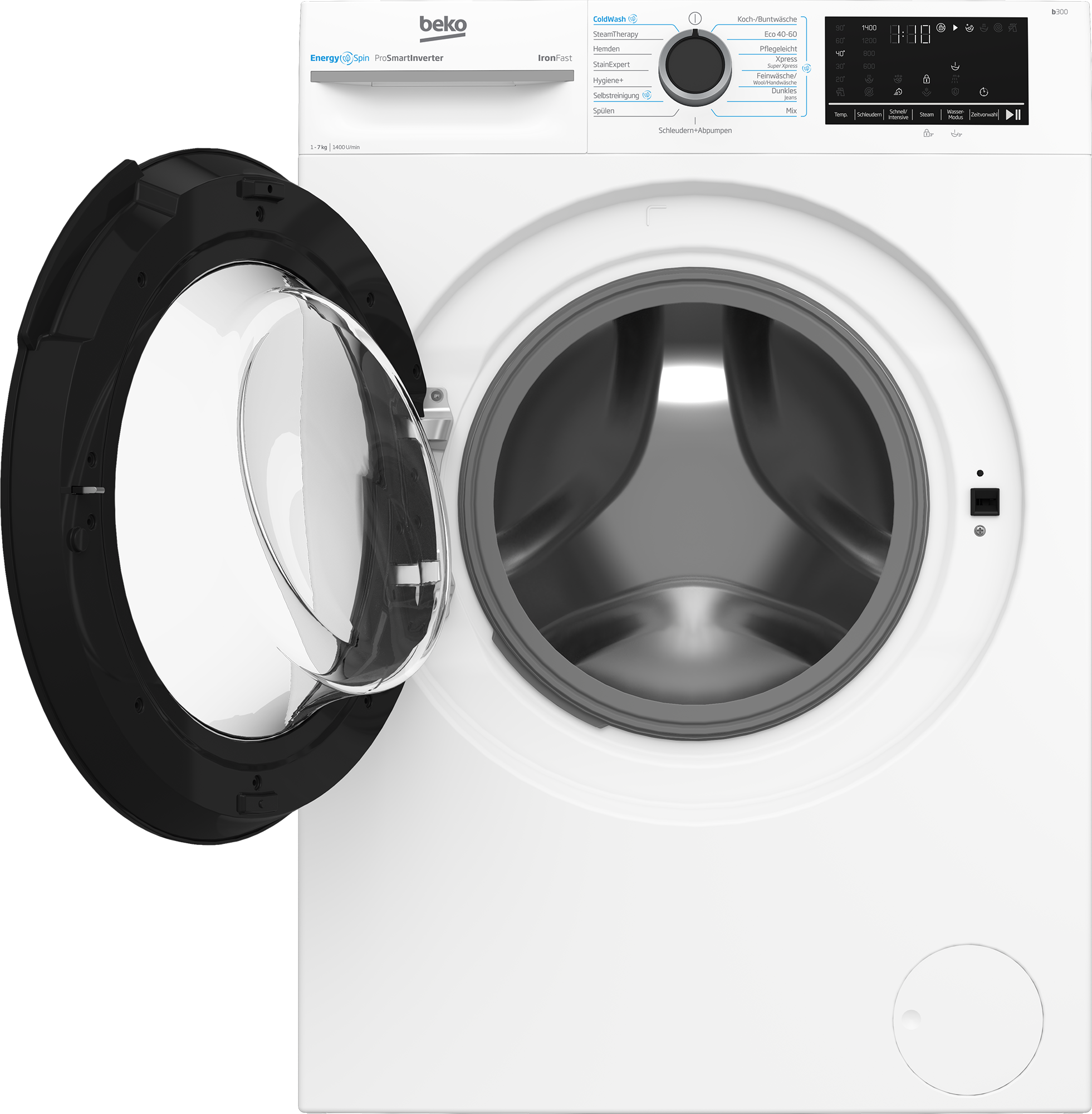 BEKO Waschmaschine »BM3WFU4741N«, 7 kg, 1400 U/min, Waschen mit EnergySpin: Bis zu 35 % Energie sparen – nicht nur in Eco