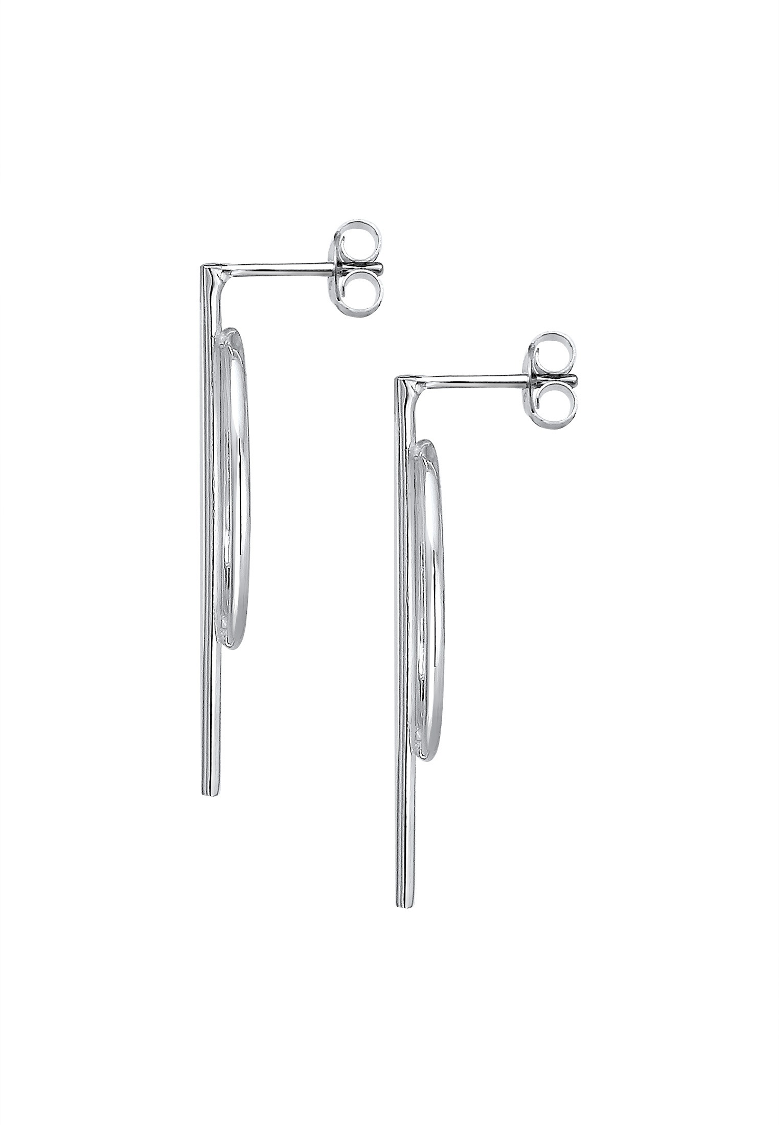 Elli Paar Ohrstecker »Ohrringe Ohrstecker Rund Bicolor 925 Sterling Silber vergoldet«