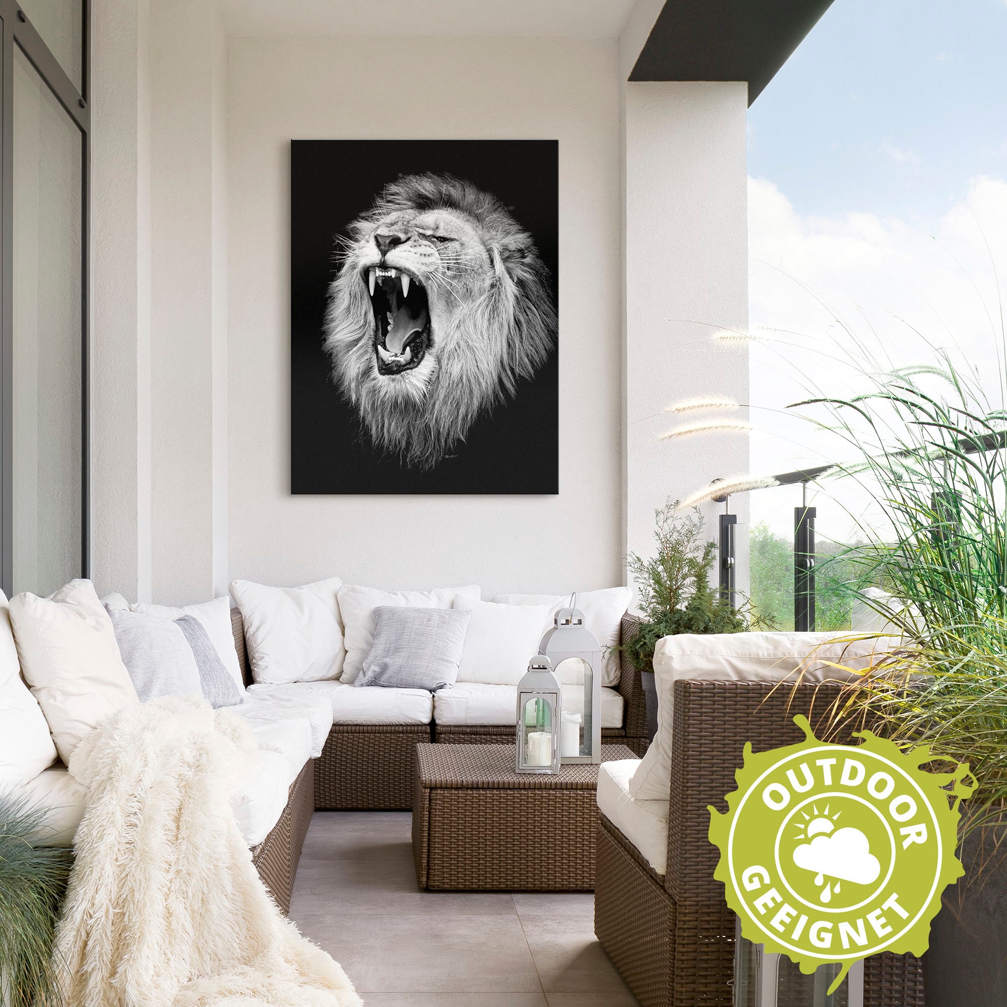 Artland Wandbild »Der Löwe«, Wildtiere, (1 St.), als Alubild, Outdoorbild, Leinwandbild, Poster, Wandaufkleber