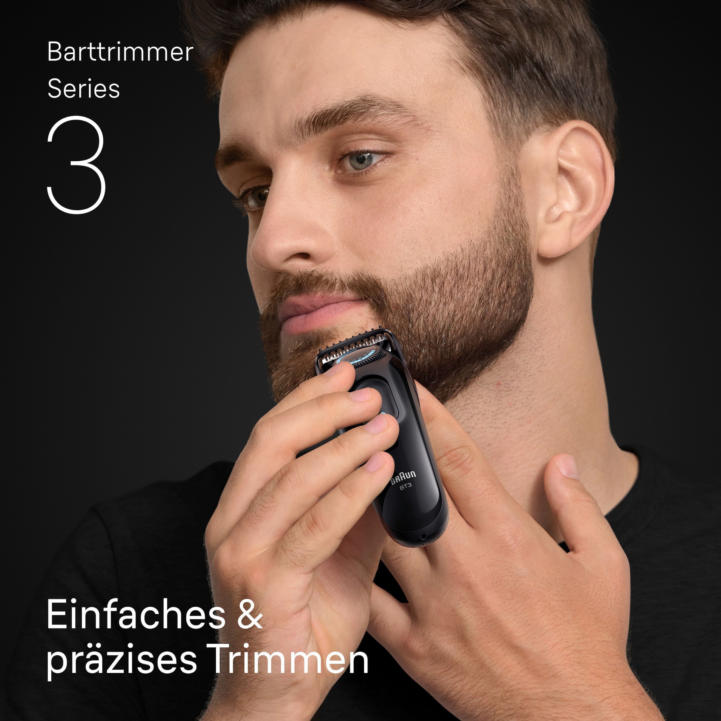 Braun Haarschneider »Barttrimmer Series 3 BT3520« ultrascharfe Klinge, 50 Min Akkulaufzeit, 40 Längeneinstellungen