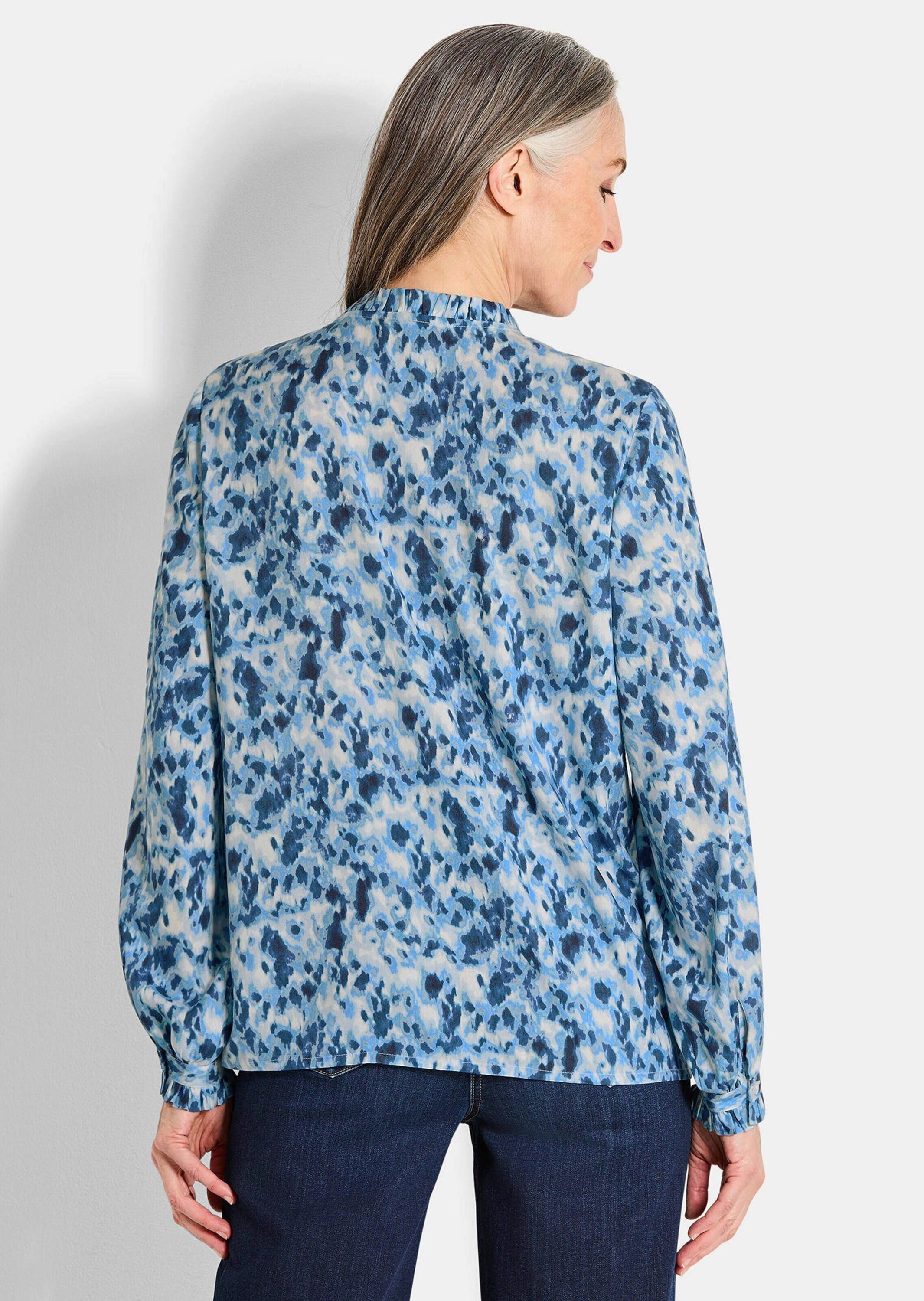 GOLDNER Schlupfbluse »Viskose-Bluse mit Rüschen«