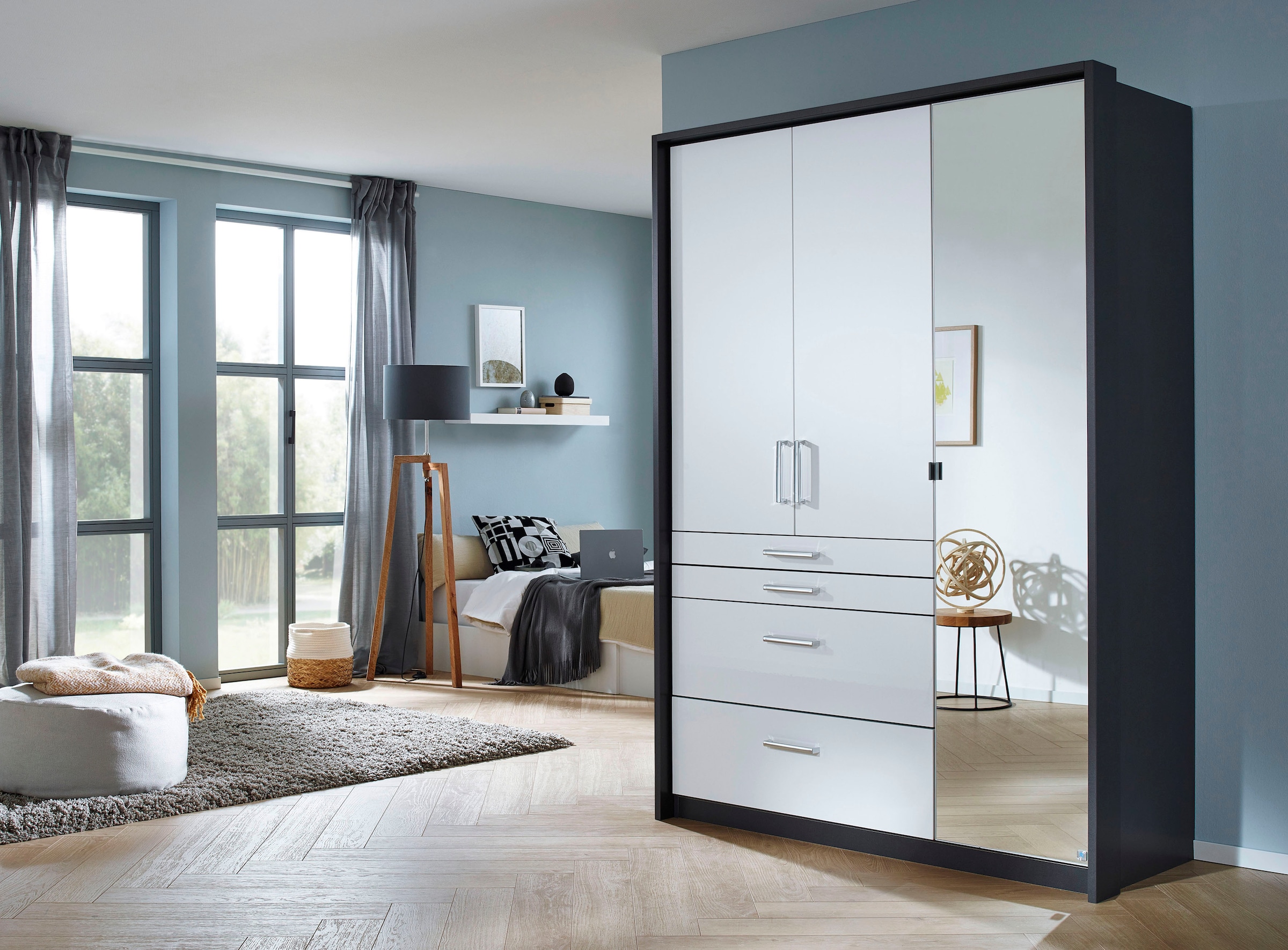 rauch Drehtürenschrank »Kleiderschrank Schrank Garderobe Garderobenschrank  HOMBURG« inkl. Passepartout, oberer Schubkasten mit Einteilung MADE IN GERMANY