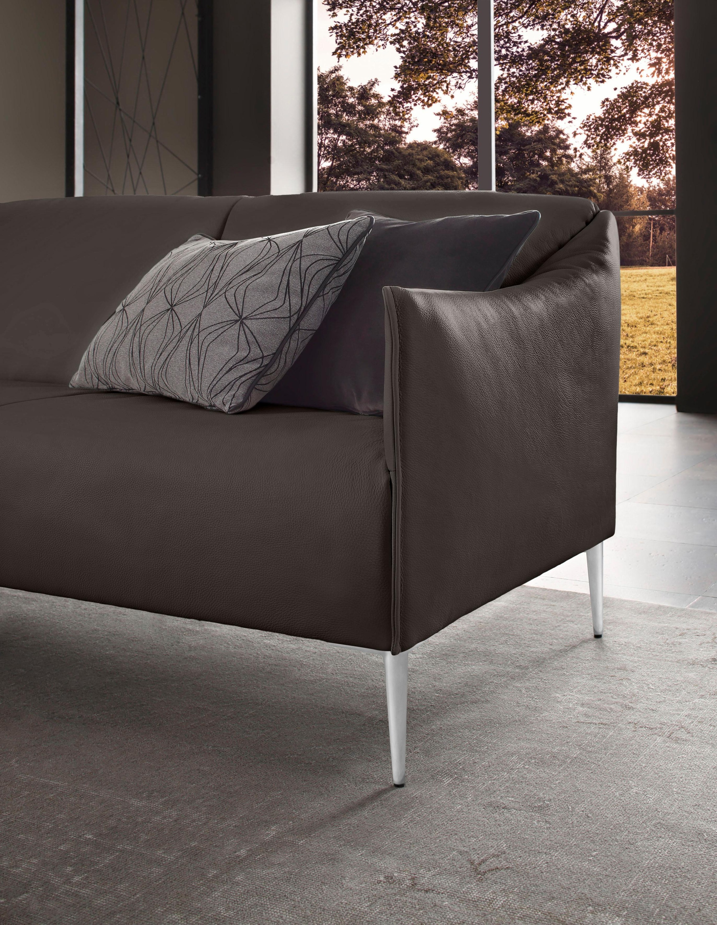 W.SCHILLIG 2,5-Sitzer »sally«, mit Metallfüßen in Chrom glänzend, Breite 174 cm