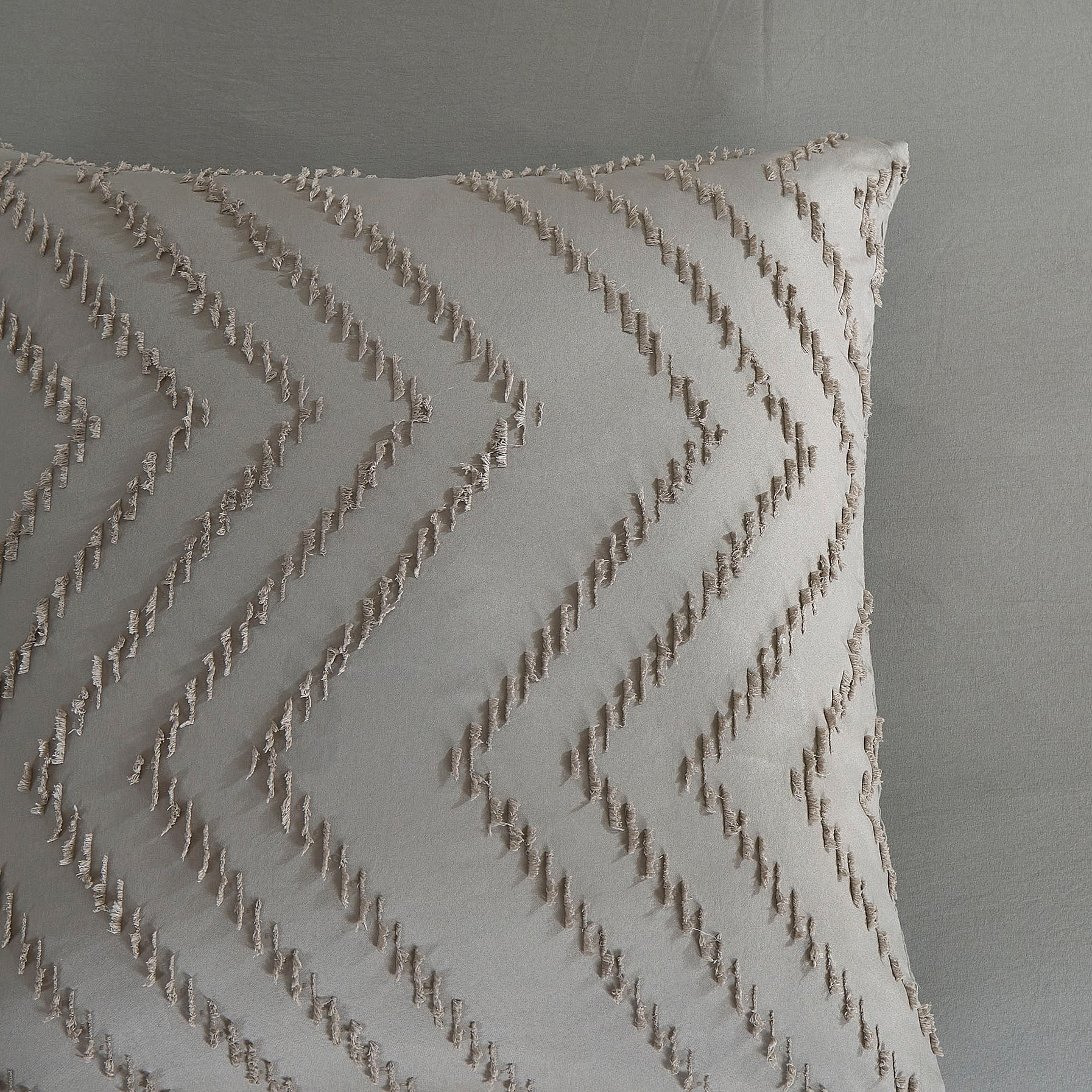 PURE luxury collection Bettwäsche »Zigzag«, Mikrofaser, 135x200, 2 Teilig, Pflegeleicht, Reißverschluss, Luxe, Uni