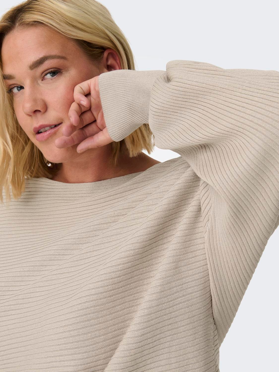 ONLY CARMAKOMA Strickpullover »CARNEW ADALINE LIFE L/S PULLOVER KNT«