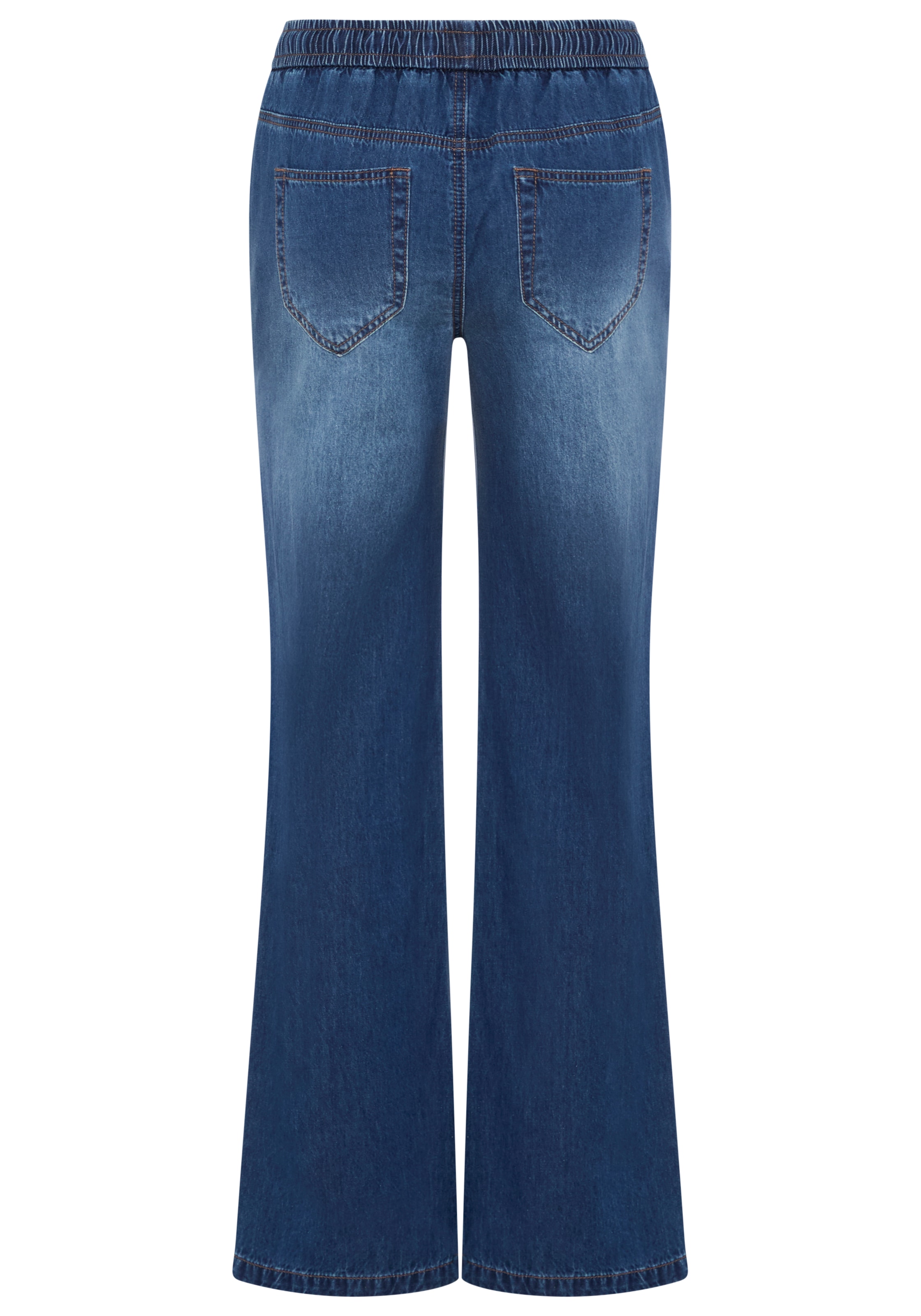 Arizona Relax-fit-Jeans »mit Schnürung« mit geradem Bein, unifarben