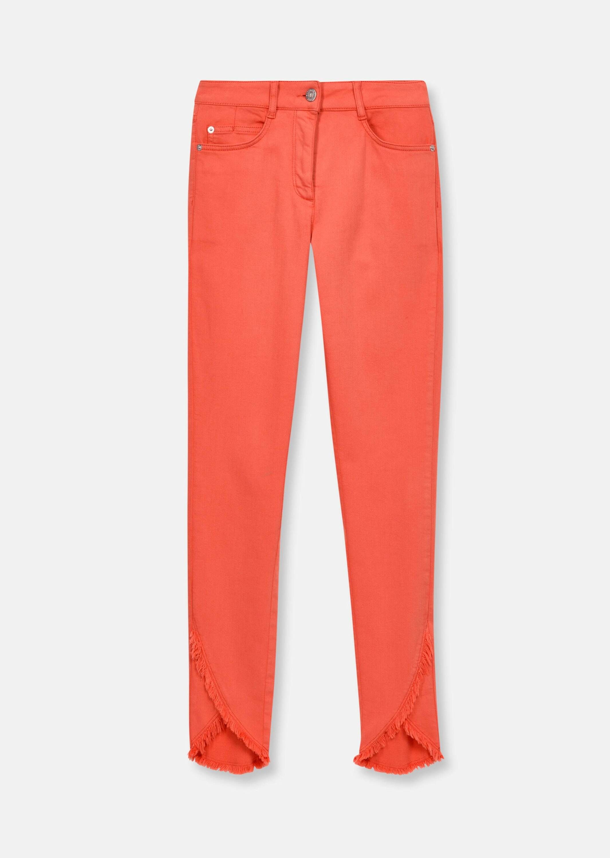 MADELEINE Regular-fit-Jeans »Jeans Schlanke Jeans mit Fransensaum«