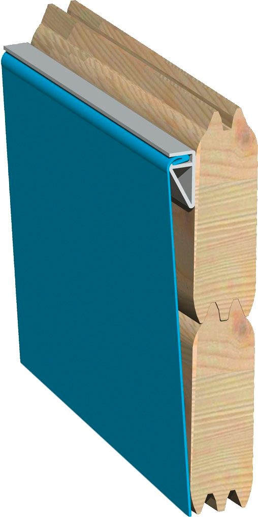 Karibu Rechteckpool »Milano A BxLxH: 462x353x124cm« 44 mm starke kesseldruckimprägnierte Holzbohlen aus Fichtenholz