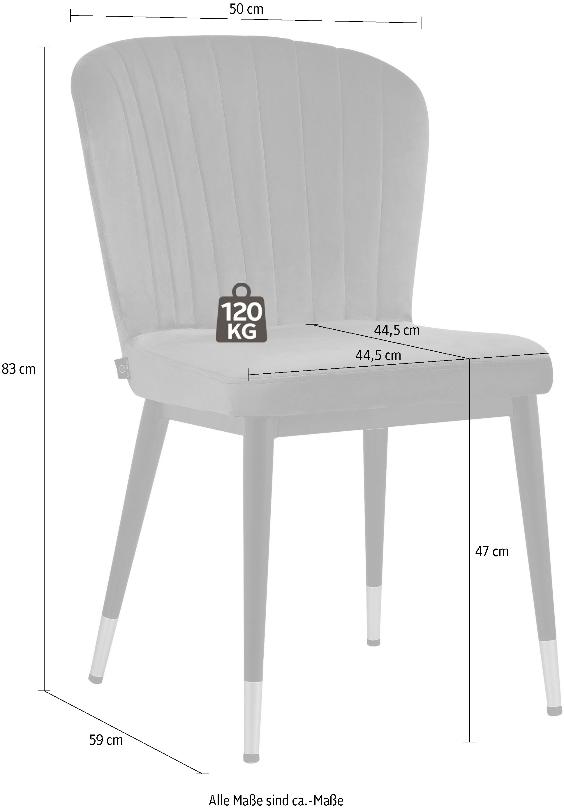 Leonique Esszimmerstuhl »Dinan«, (Set), Luxus-Microfaser, 2er-Set mit  gepolstertem Sitz und Rückenlehne, modernes Design auf Raten kaufen