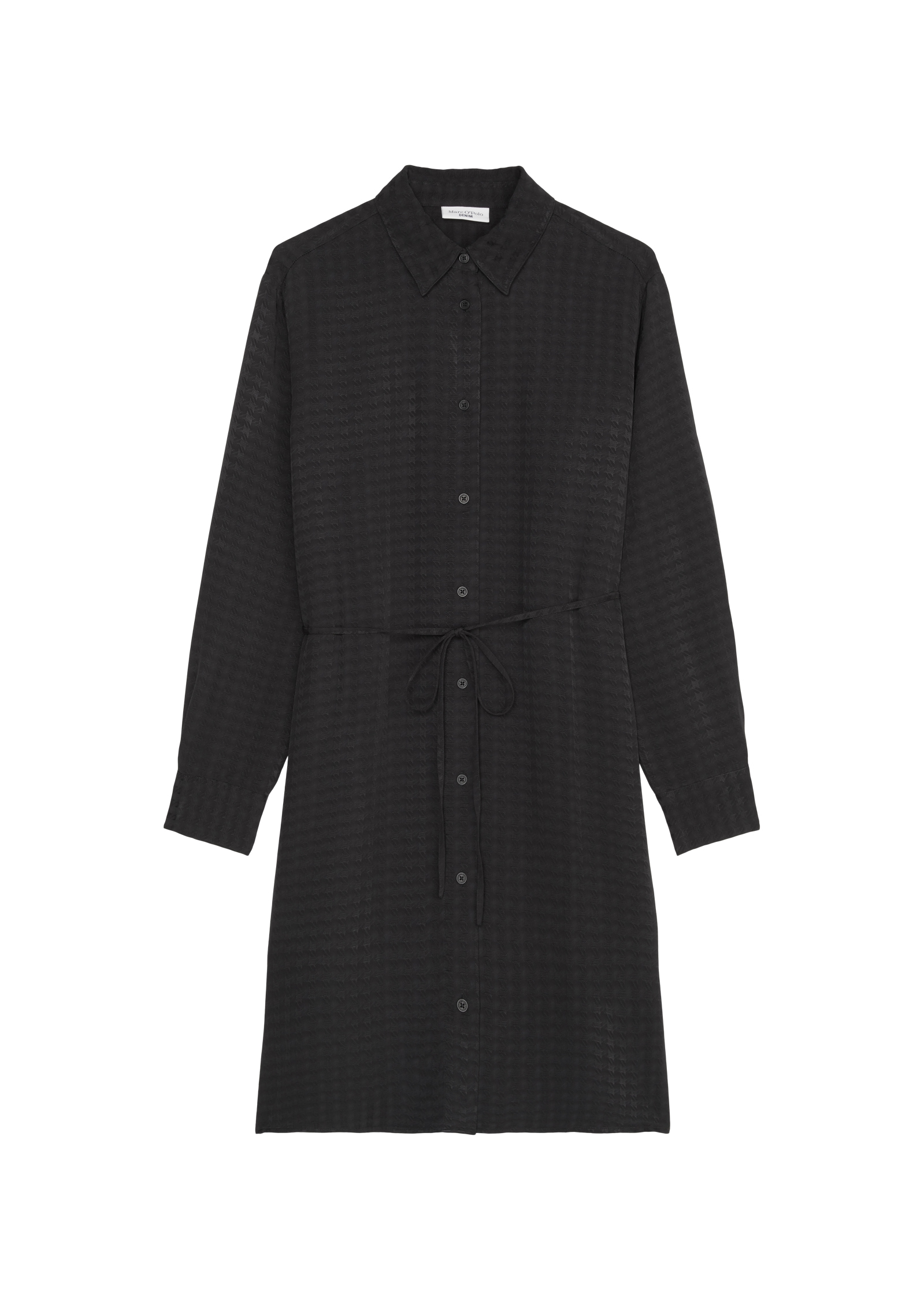 Marc O'Polo DENIM Hemdblusenkleid, mit schmalem Bindegürtel, in lässiger Pepita-Optik