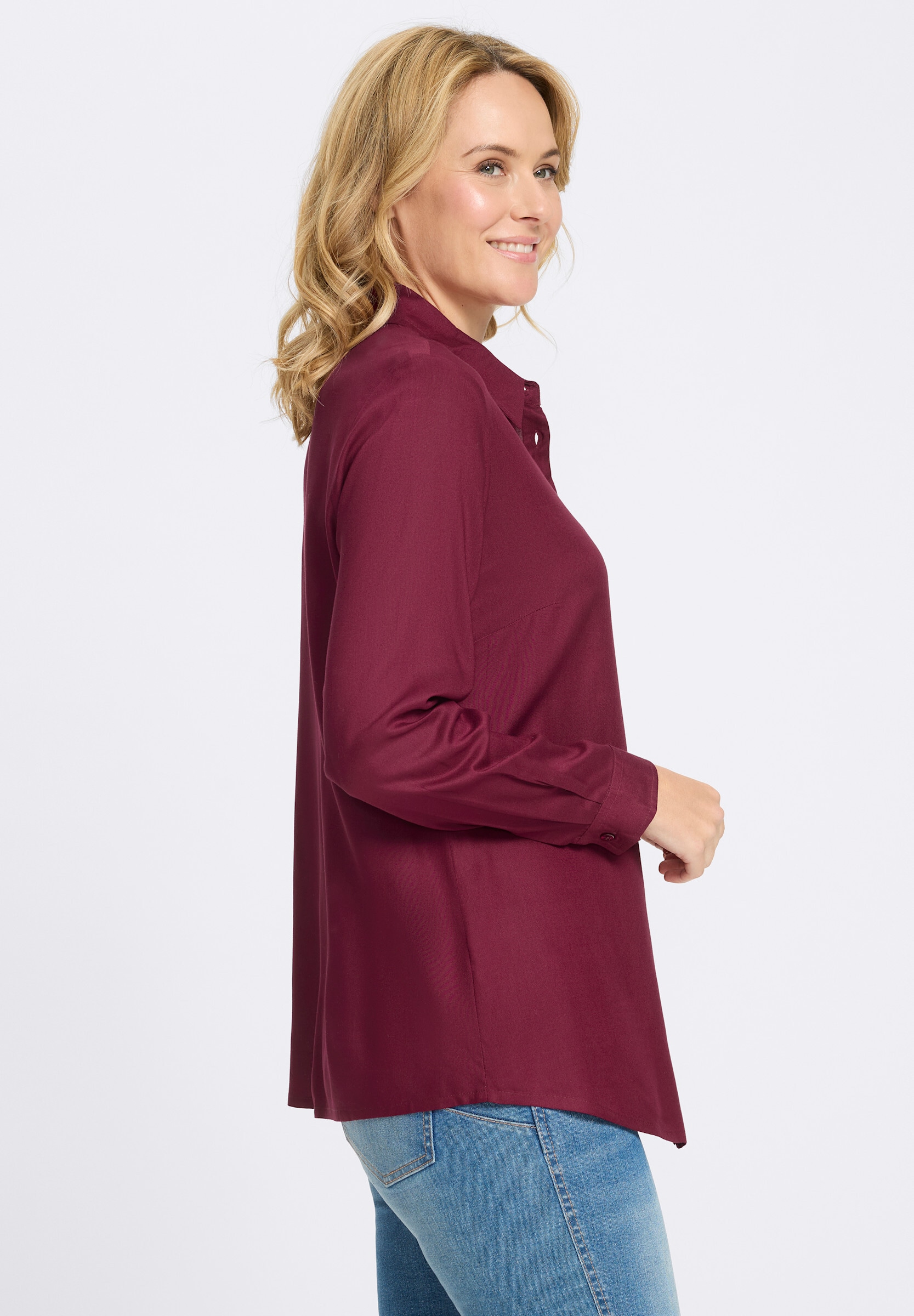 Sieh an! Klassische Bluse »Longbluse Longbluse in leichter A-Form«