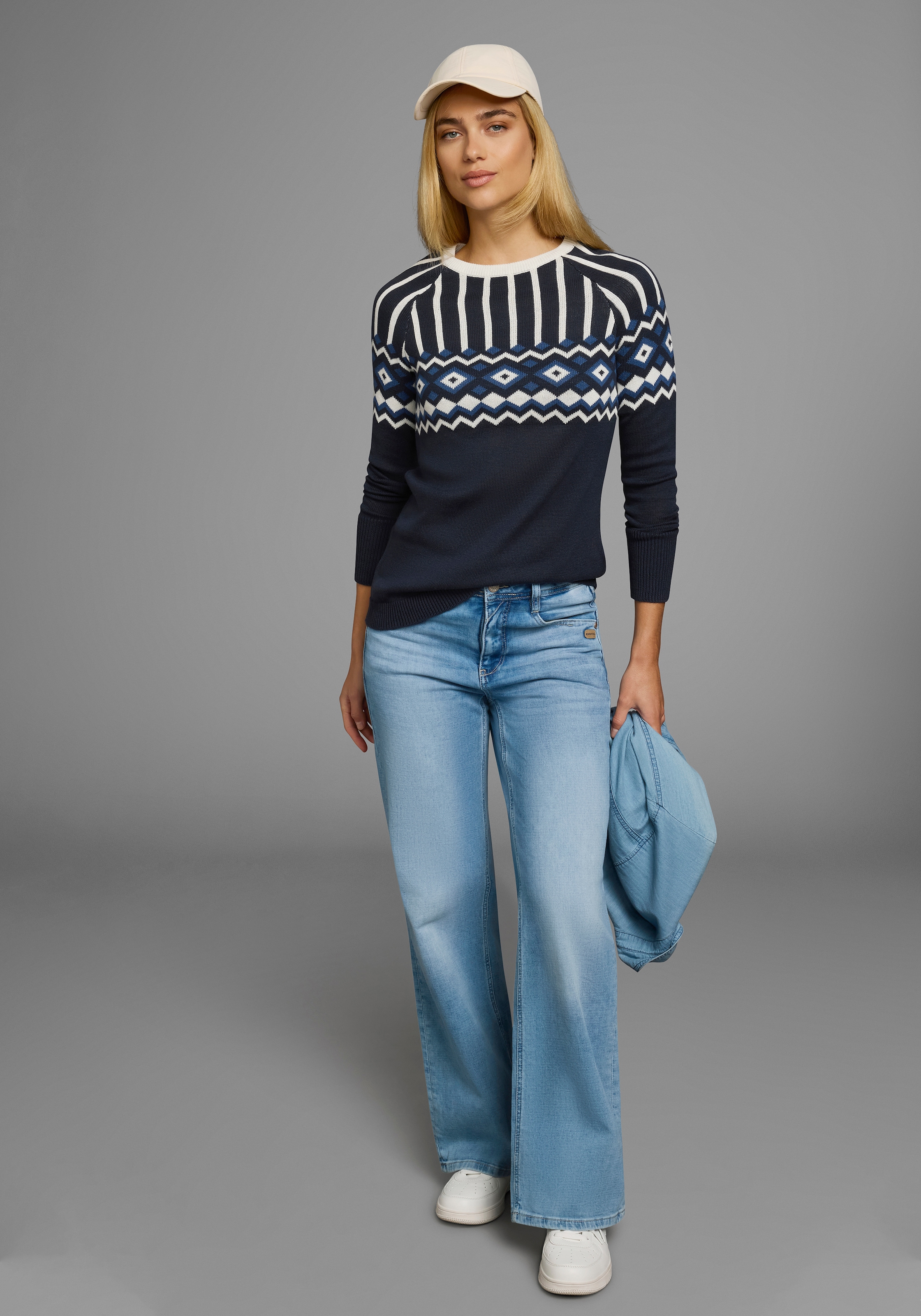 AJC Jacquardpullover, mit Norwegermuster in verschiedenen Farbvarianten