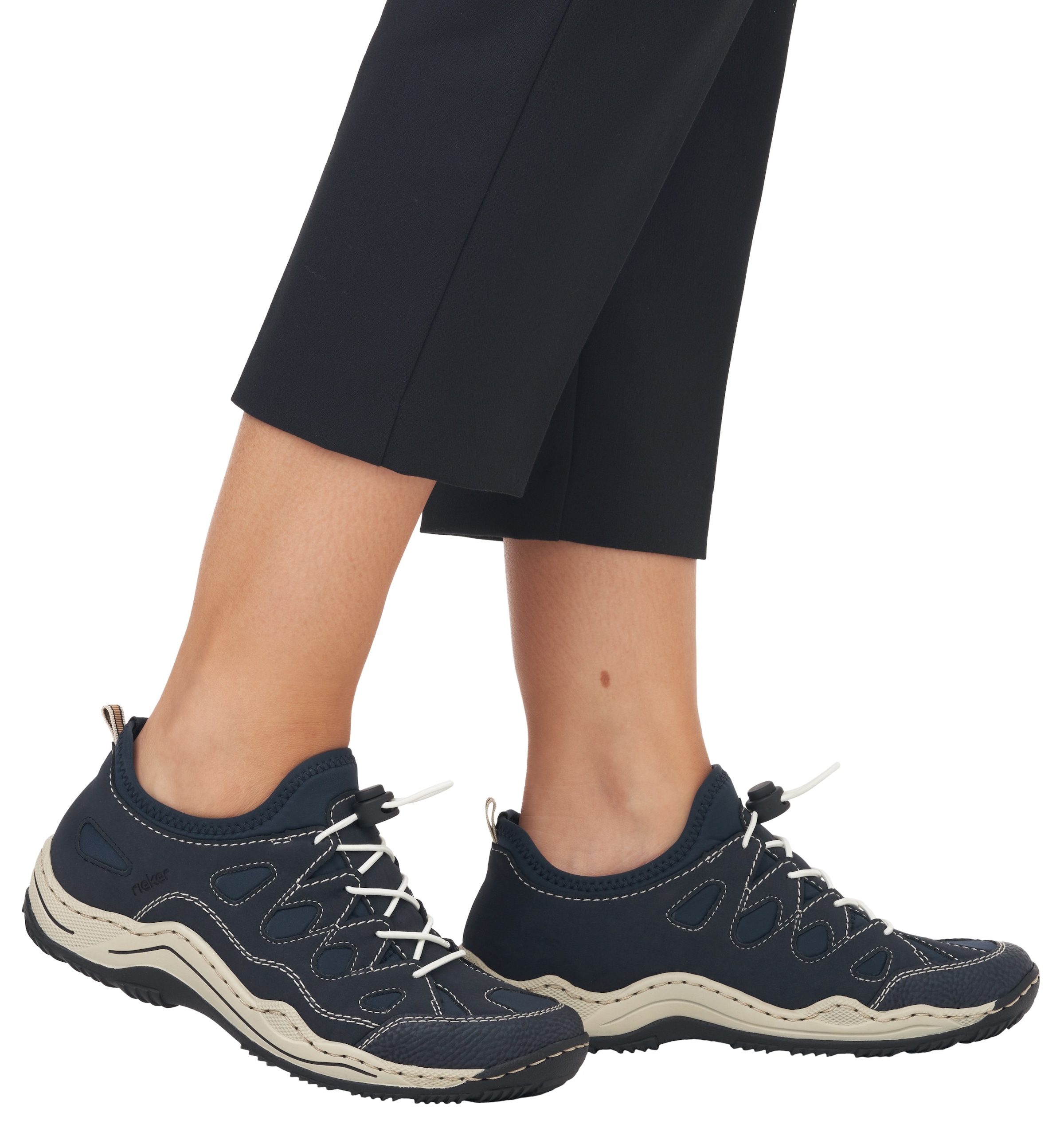 Rieker Slip-On Sneaker, Trekking Schuh, Freizeitschuh, Slipper mit Wechselfußbett
