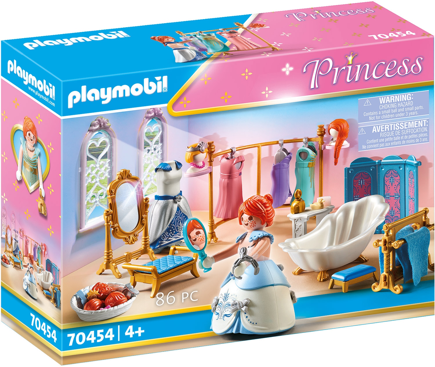 Konstruktions-Spielset »Ankleidezimmer mit Badewanne (70454), Princess«, (86 St.),...