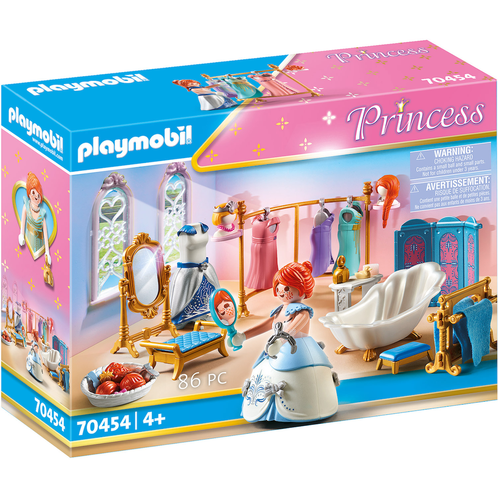 Playmobil® Konstruktions-Spielset »Ankleidezimmer mit Badewanne (70454), Princess«, (86 St.), Made in Germany
