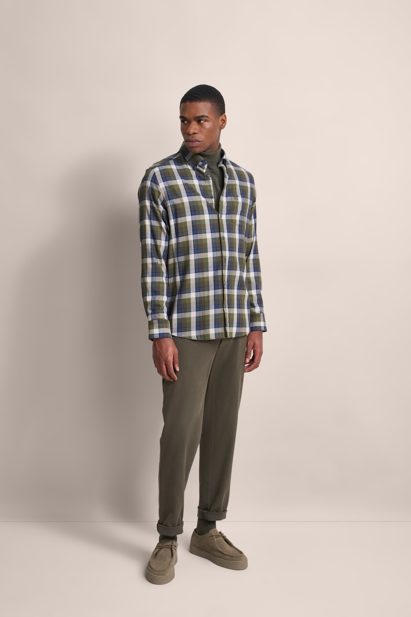 bugatti Langarmhemd, mit Button-Down