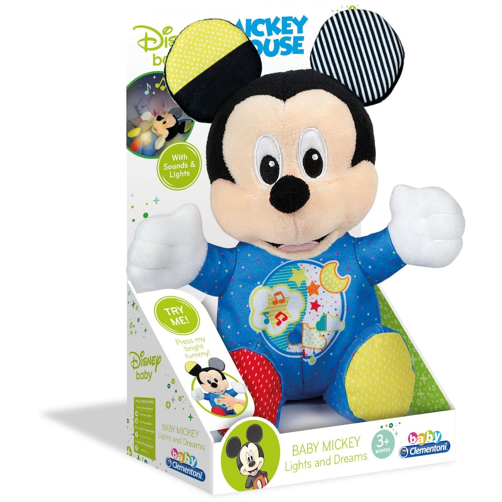 Clementoni® Plüschfigur »Baby Clementoni, Mickey Lights and Dreams«, mit Licht und Sound