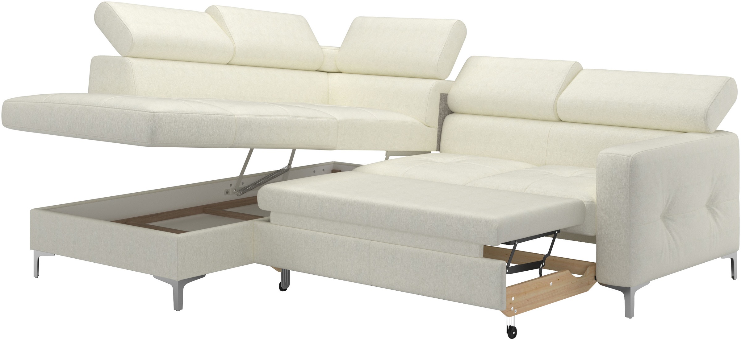 COTTA Ecksofa »Sammy L-Form«, mit Kopfteilverstellung, wahlweise mit Bettfunktion & Bettkasten