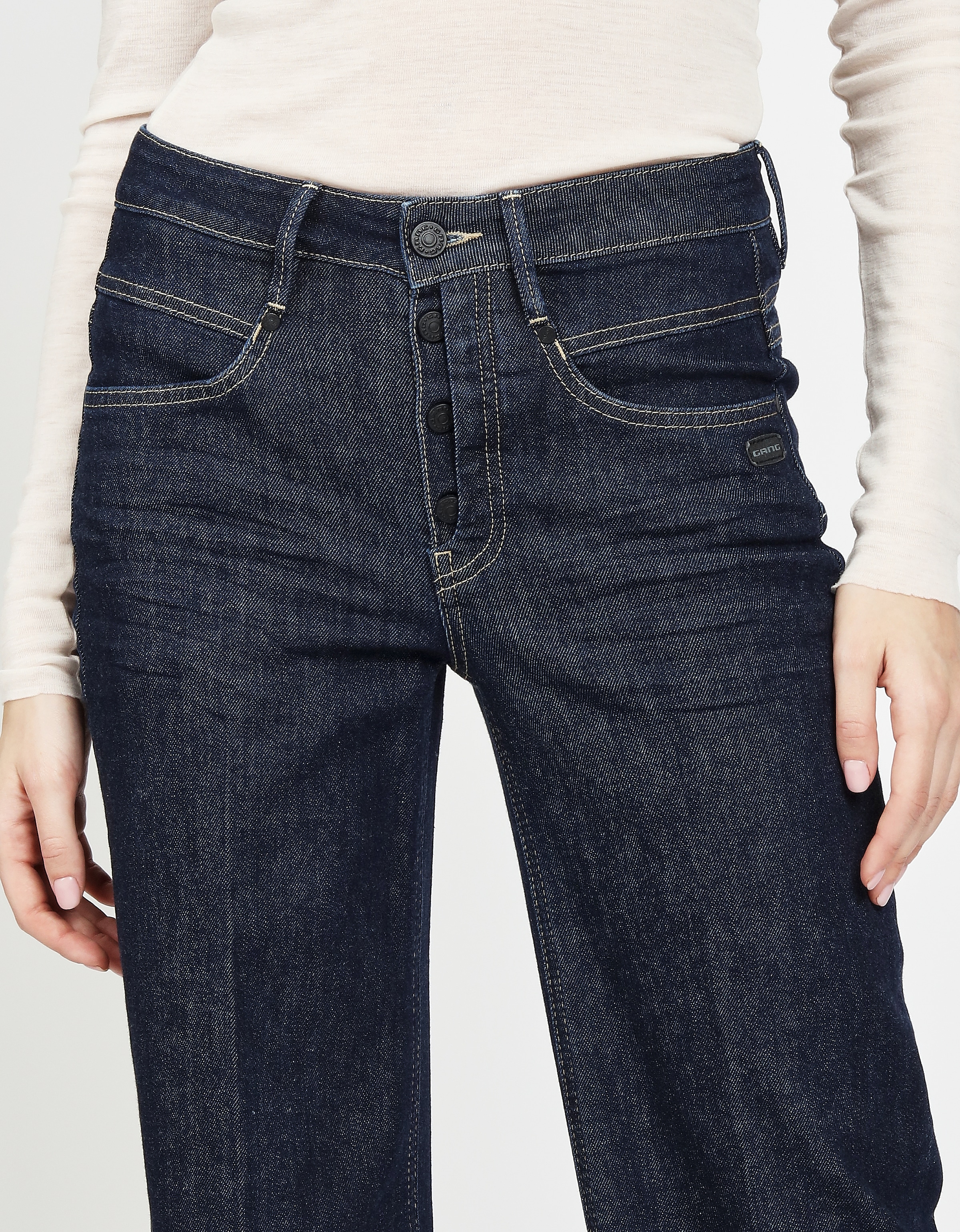 GANG Weite Jeans »94MEDINA WIDE«, mit Knopfverschluss - angelehnt an die Amelie Wide