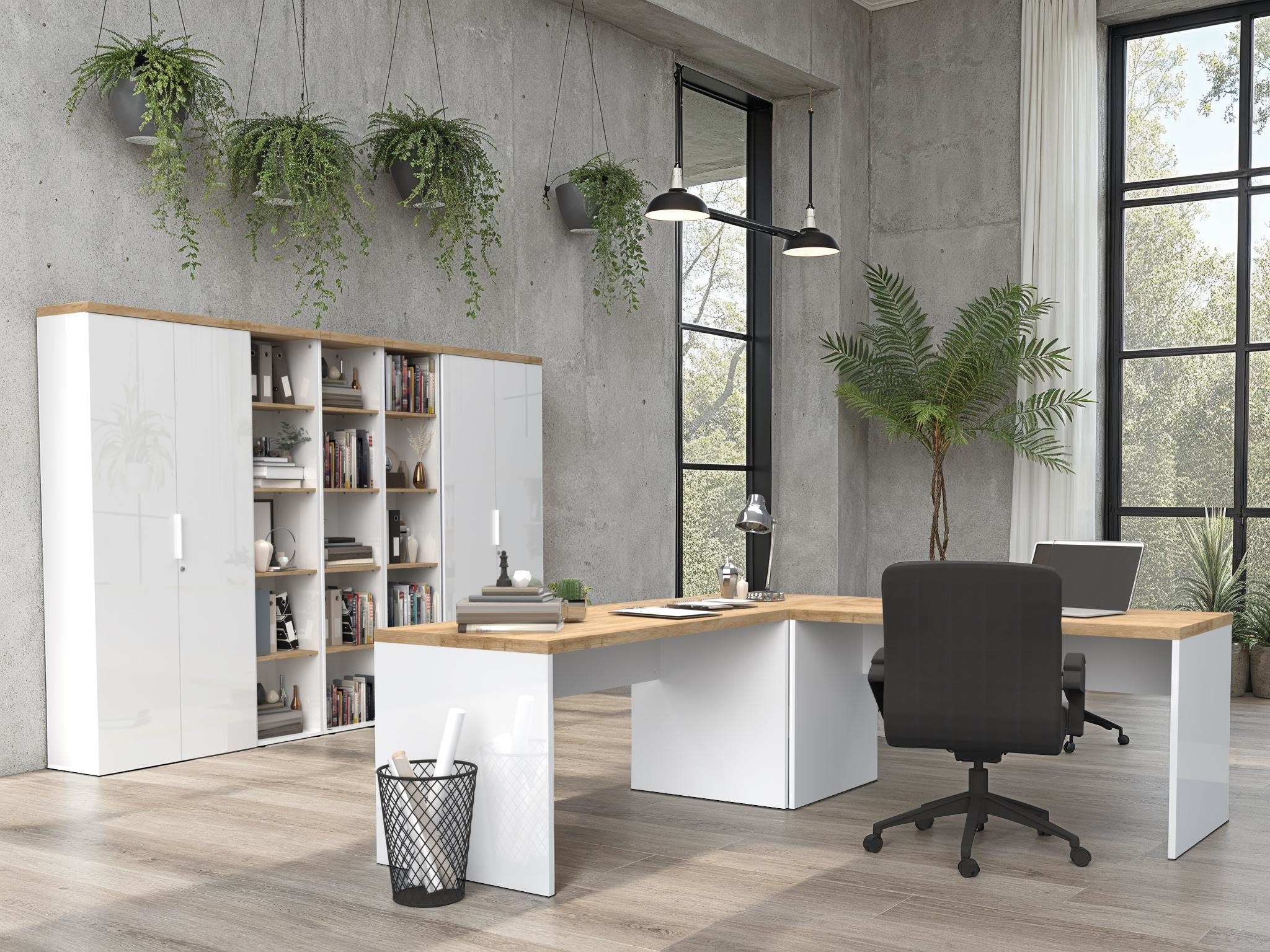 INOSIGN Aktenschrank »Easy B/H 81/190 cm, Büroschrank, Mehrzweckschrank mit 2 Türen« abschließbar, 4 Böden, Metallgriffe, Top 38 mm stark