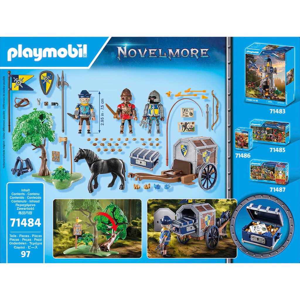 Playmobil® Konstruktions-Spielset »Überfall auf Transportwagen (71484), Novelmore«, (97 St.)