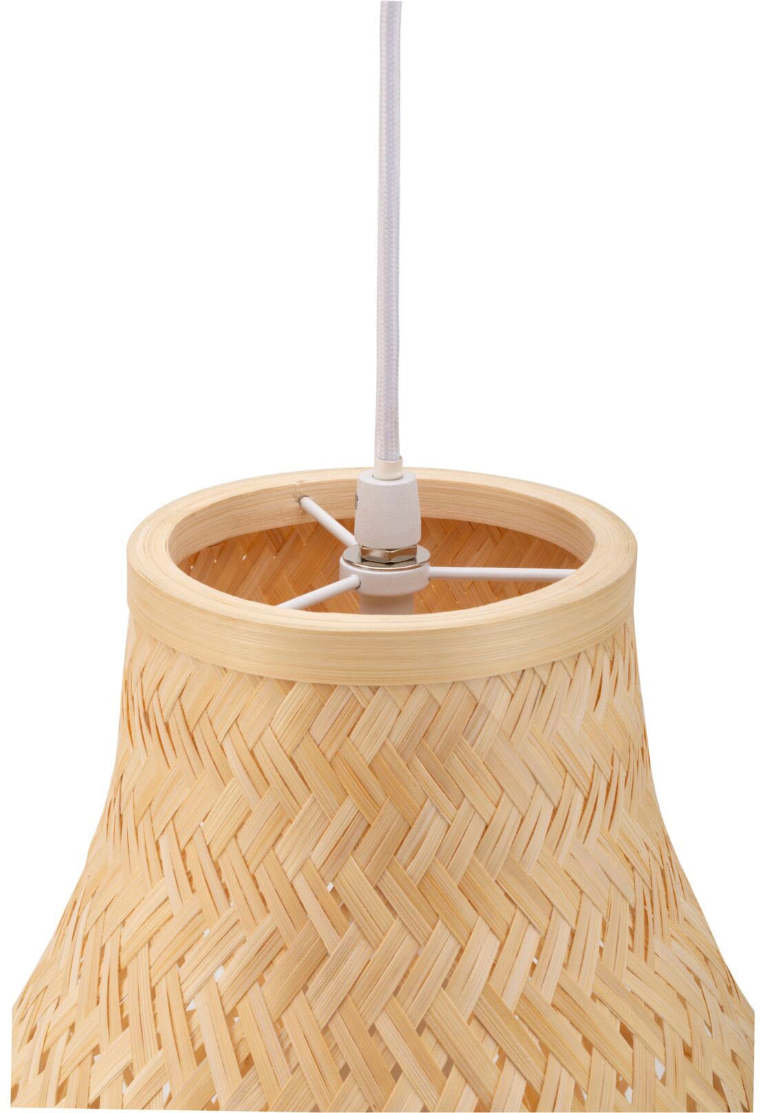 Pauleen Pendelleuchte »Woody Romance max20W Beige/Weiß 230V Bambus/Metall«, 1 flammig, Leuchtmittel E27 | ohne Leuchtmittel, E27