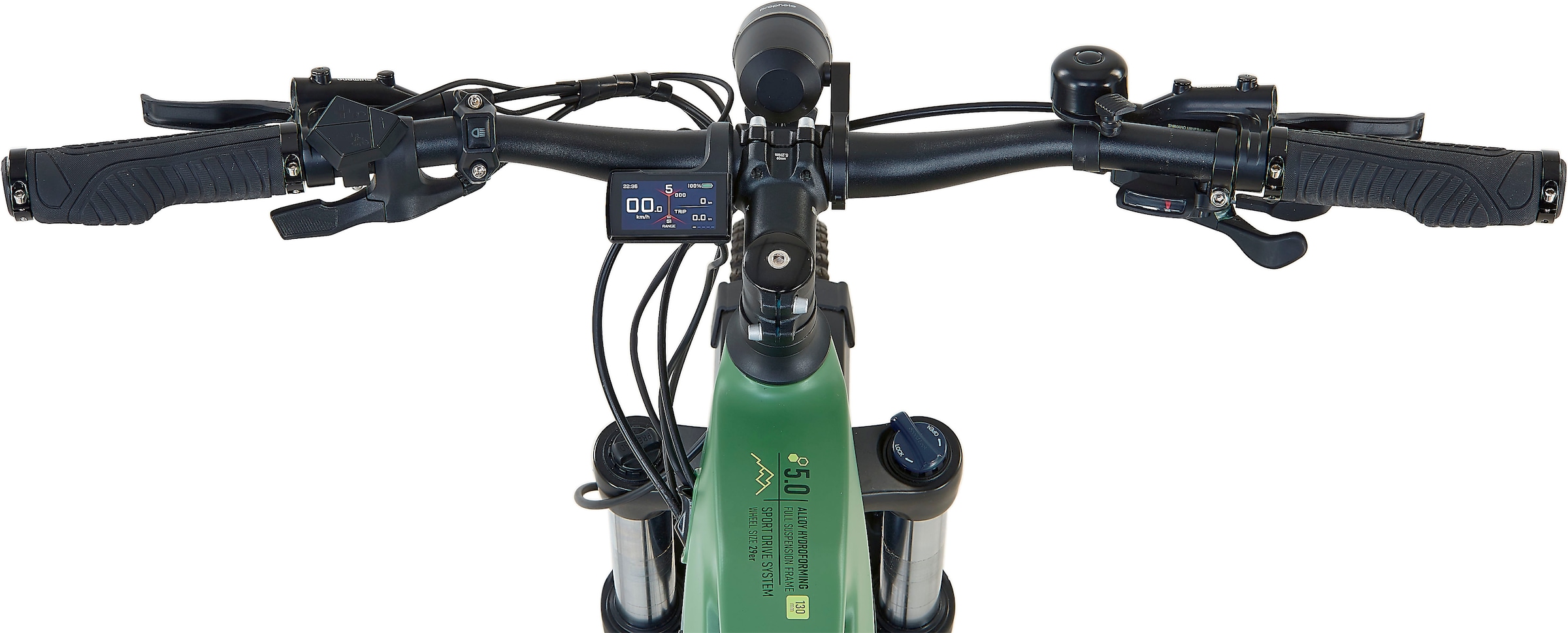 Prophete E-Bike »Stack 5.0«, 10 Gang, Shimano, Mittelmotor 250 W, (Akku-Ladegerät), Pedelec, Elektrofahrrad für Damen u. Herren, MTB