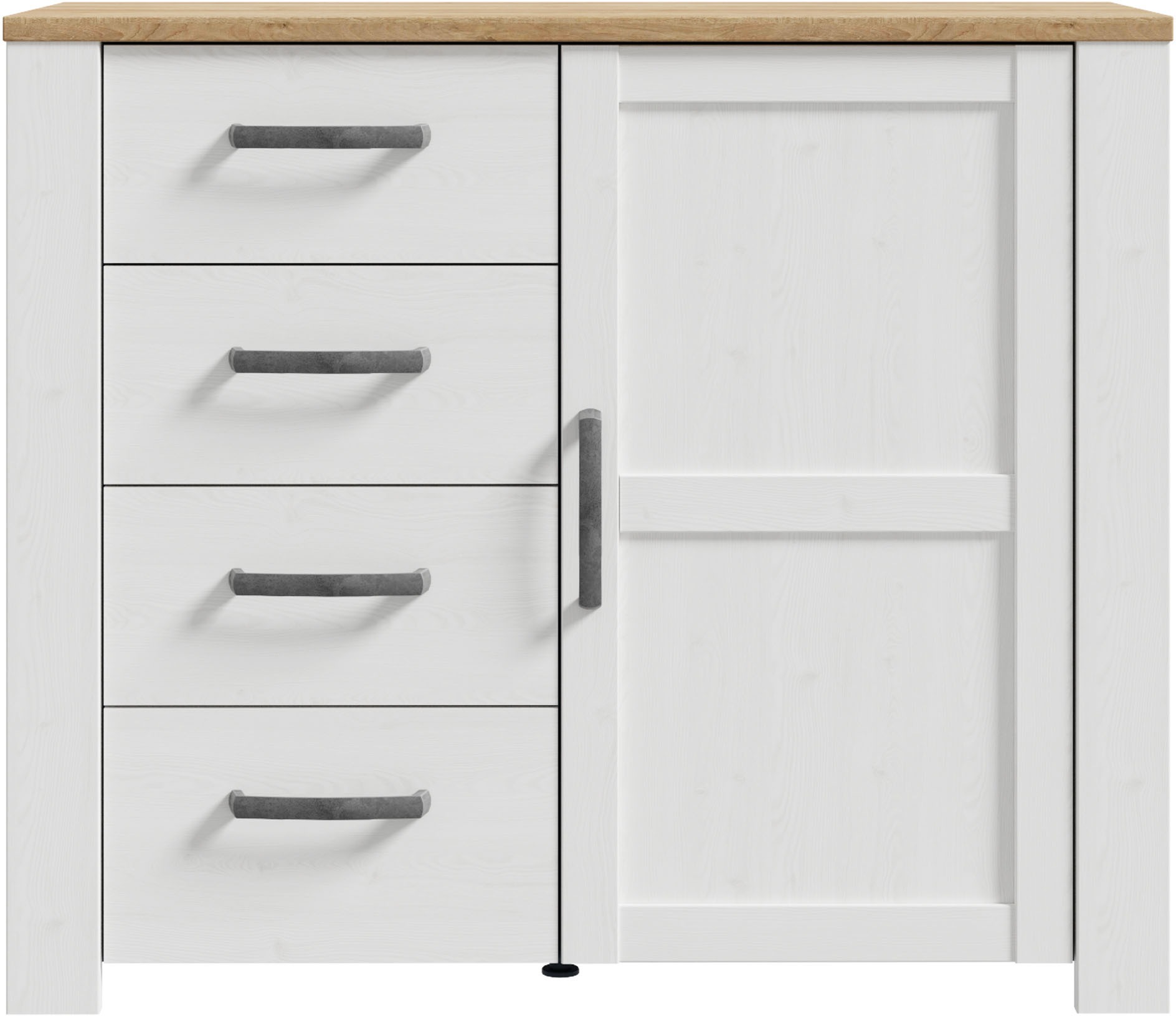 FORTE Kommode B/H/T 101,4/87/42 cm, Soft Close, 4 Schubkästen